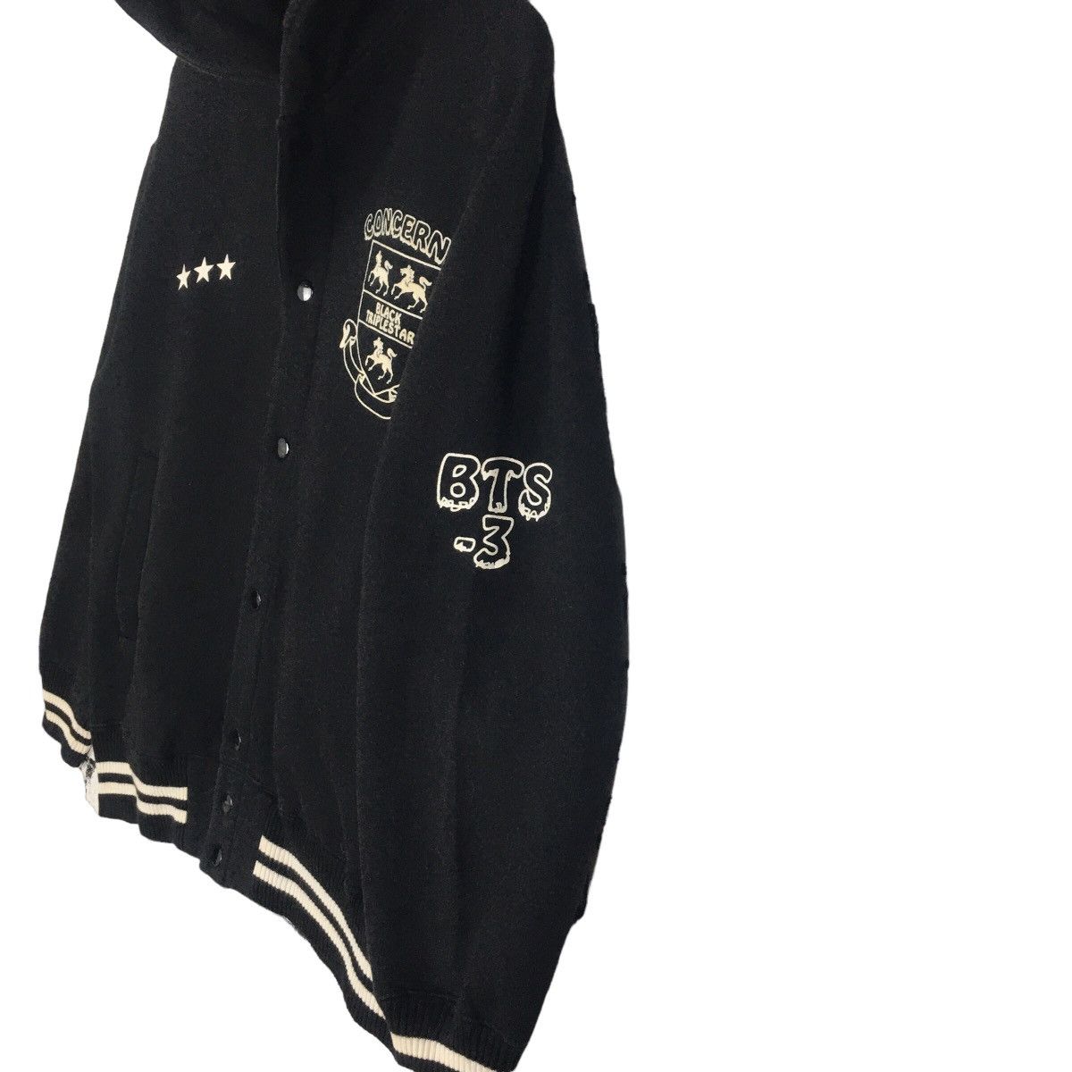 Japanese Brand Craftworks Design Movenpick Black Triple Star Baseball Hodie Size US M / EU 48-50 / 2 - 7 Thumbnail