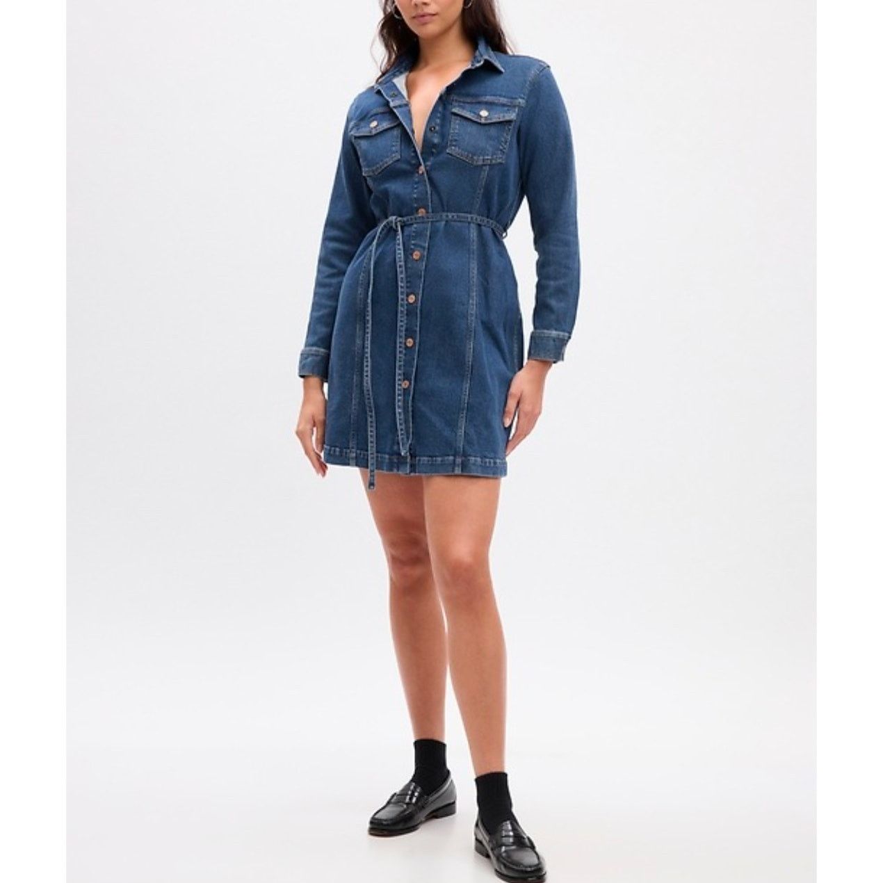 Gap Gap x LoveShackFancy Denim Tiered Midi Dress | Grailed
