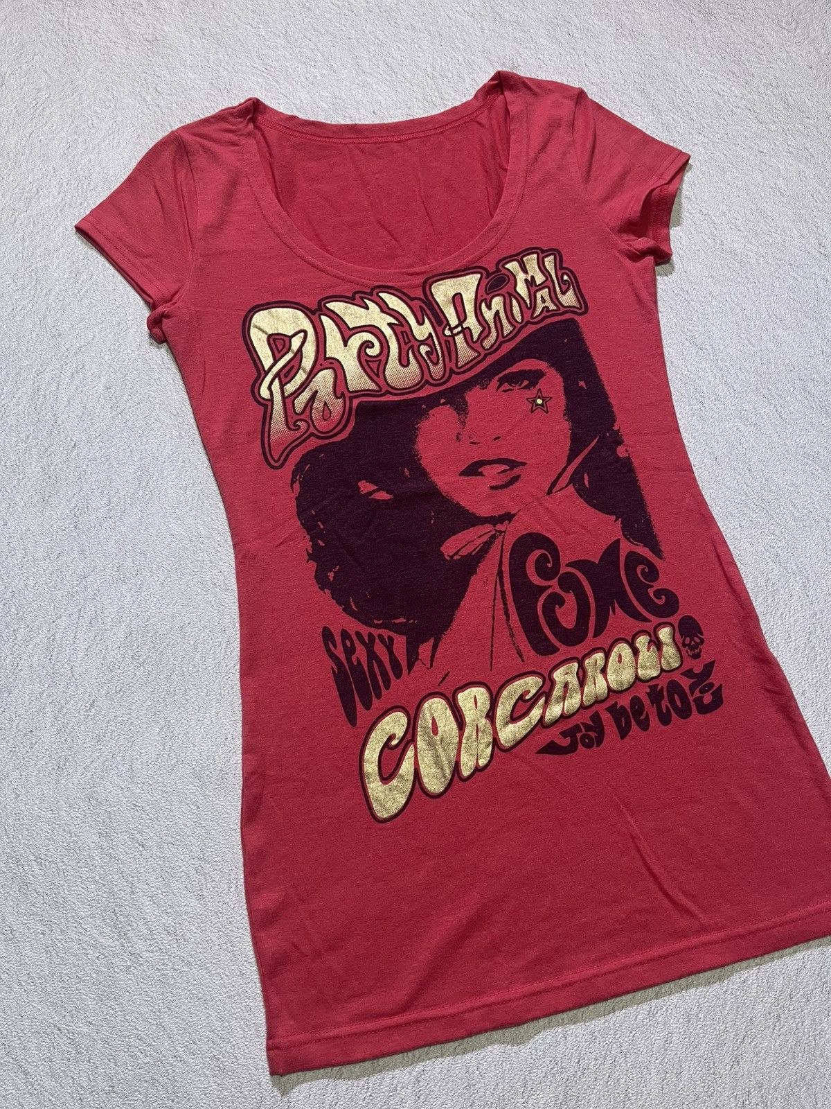 Japanese Brand Y2K SEXY FUME short sleeve tshirt women's Size S / US 4 / IT 40 - 2 Thumbnail