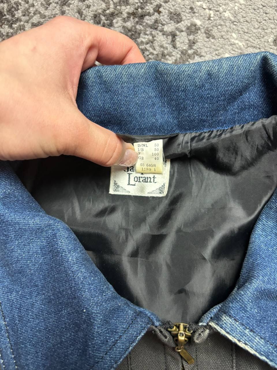 Designer × Vintage Jacques Lorant padded denim jacket, zip-up, long sleeves Size US M / EU 48-50 / 2 - 4 Thumbnail