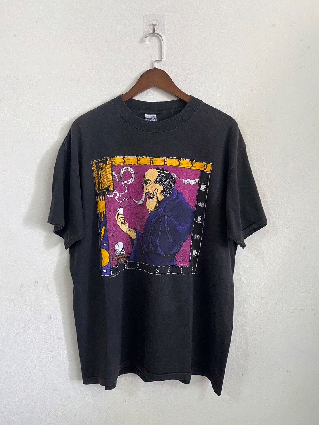Vintage 🎨🖼️ Vintage 90s Espresso Thy Self 🎨🖼️ Size US XL / EU 56 / 4 - 1 Thumbnail
