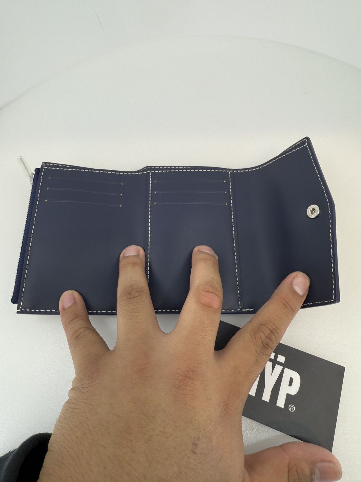 Goyard Saint Gabriel Painted Wallet Navy Blue