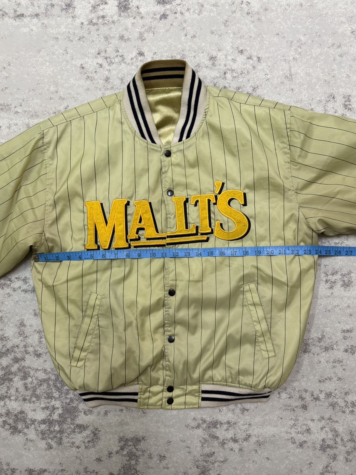 Vintage Vintage Suntory Malt’s Beer Riversible Varsity Bomber Jacket Size US L / EU 52-54 / 3 - 19 Thumbnail