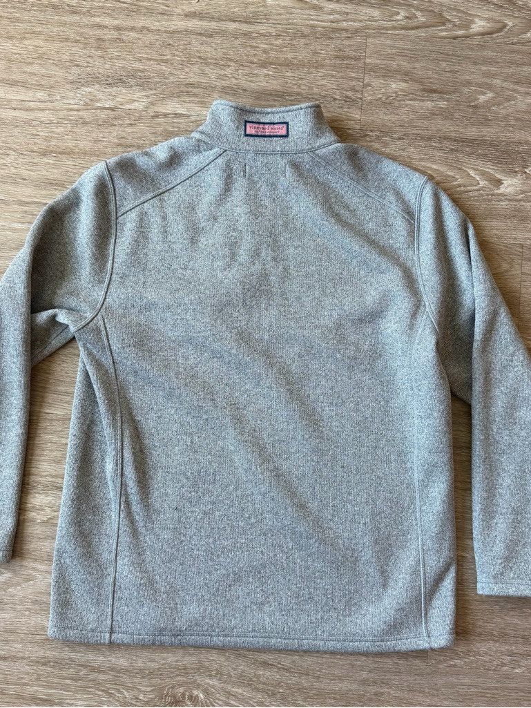 Vineyard Vines Vineyard Vines Men's Light Gray Quarter-Zip Pullover Size US L / EU 52-54 / 3 - 8 Thumbnail