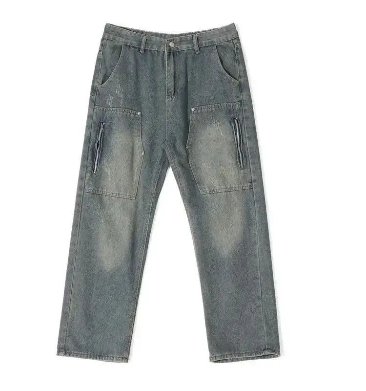 Japanese Brand Loose straight leg wide leg side zippered jeans Size US 32 / EU 48 - 5 Thumbnail