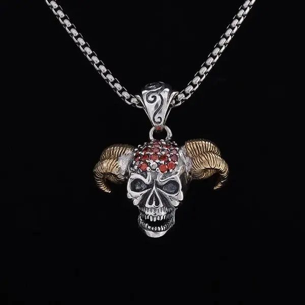 Jewelry × Vintage Devil Goat Skull Necklace Size ONE SIZE - 3 Thumbnail