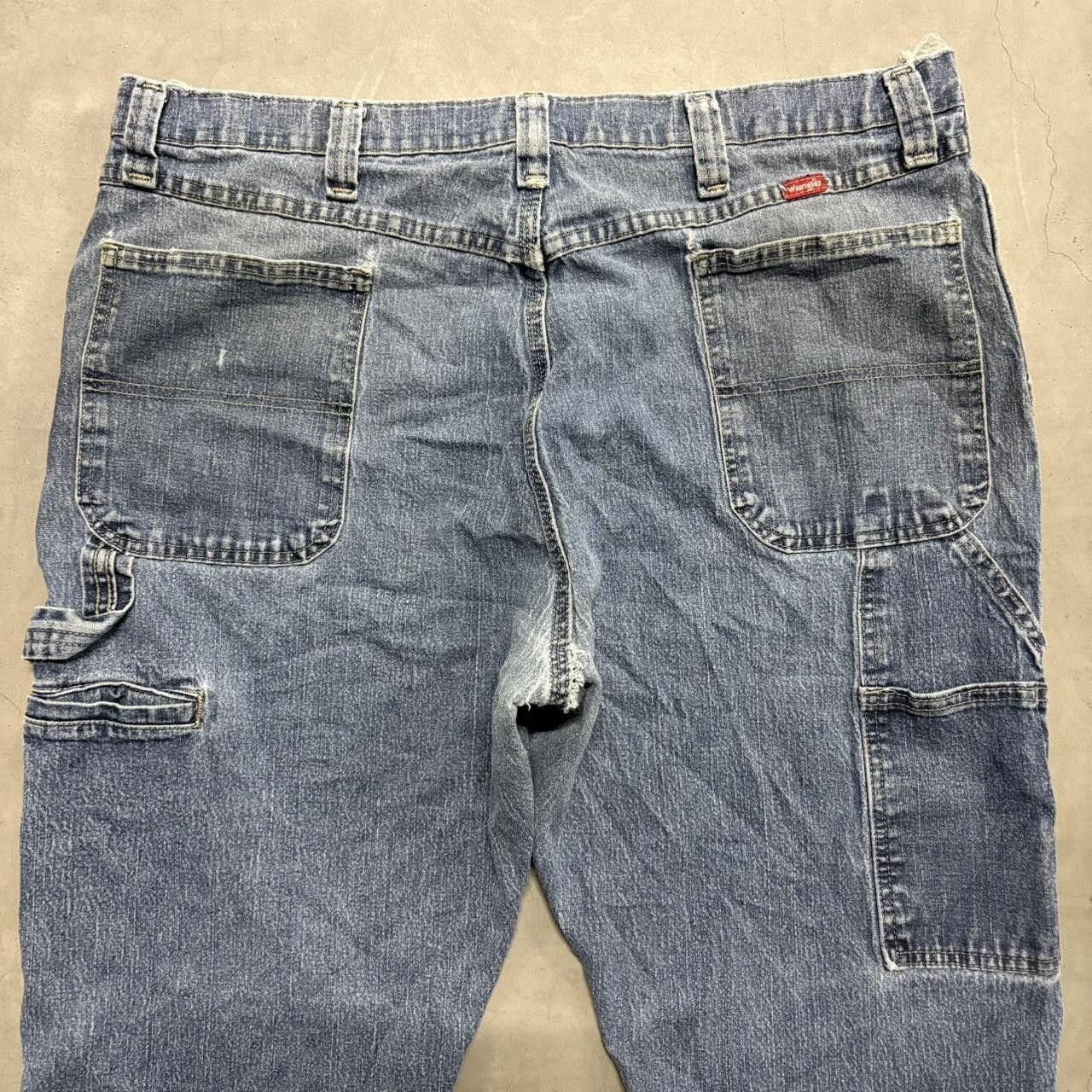 Vintage Vintage Y2K/2000s Super Baggy Carpenter Workwear Style Medium Wash Denim Jeans! Size US 40 / EU 56 - 7 Thumbnail