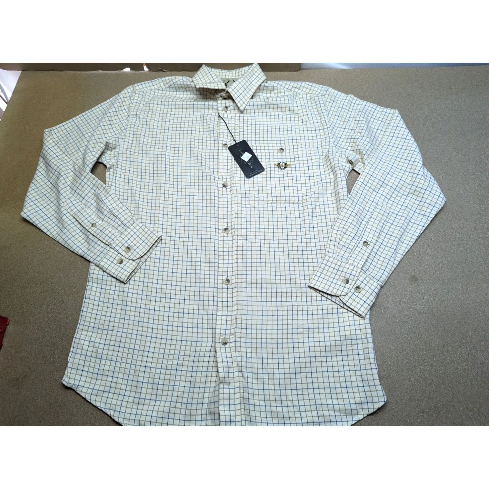 Vintage Chevalier Hunting Button Up Shirt Mens Size S Twill Plaid Long Sleeve Button Up Modern Casual Mens Shirt Size US S / EU 44-46 / 1 - 2 Thumbnail