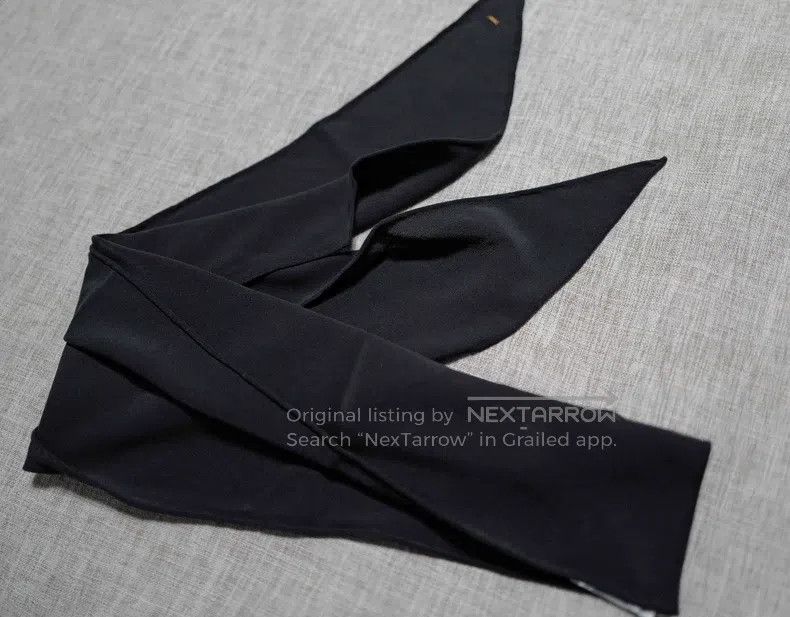 Saint Laurent Paris Saint Laurent Paris Black Silk Dupioni Bow Tie, Necktie, B Size ONE SIZE - 1 Thumbnail