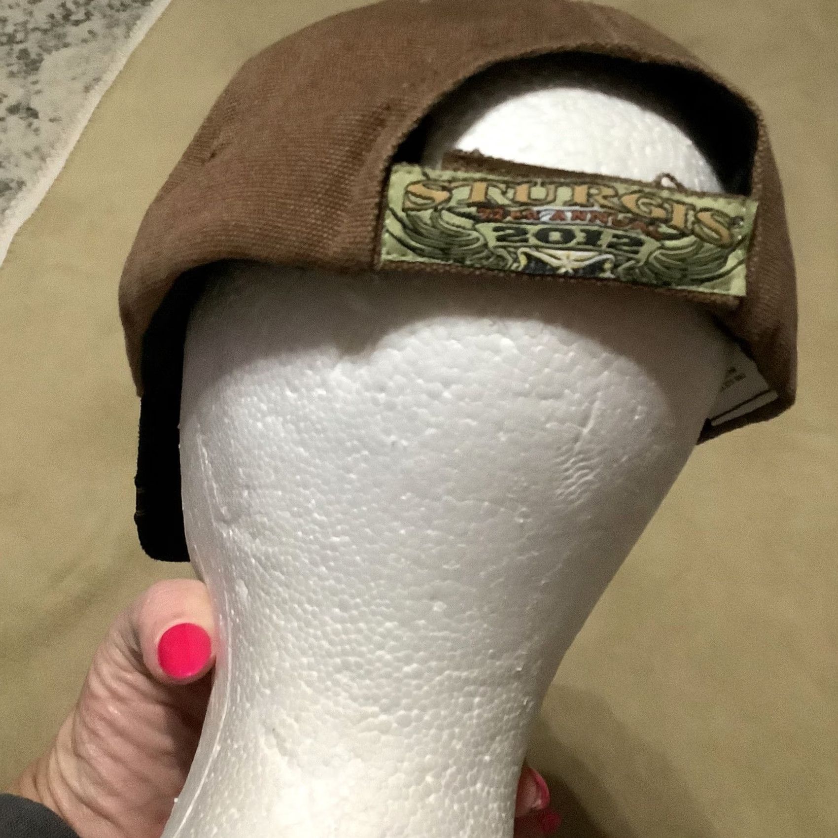 Vintage VINTAGE Sturgis Hat Black Hills Rally Classic Cap 72nd Annual Skull Wings Baseball Cap Adjustable Men One Size Cotton Canvas Brown Size ONE SIZE - 3 Thumbnail