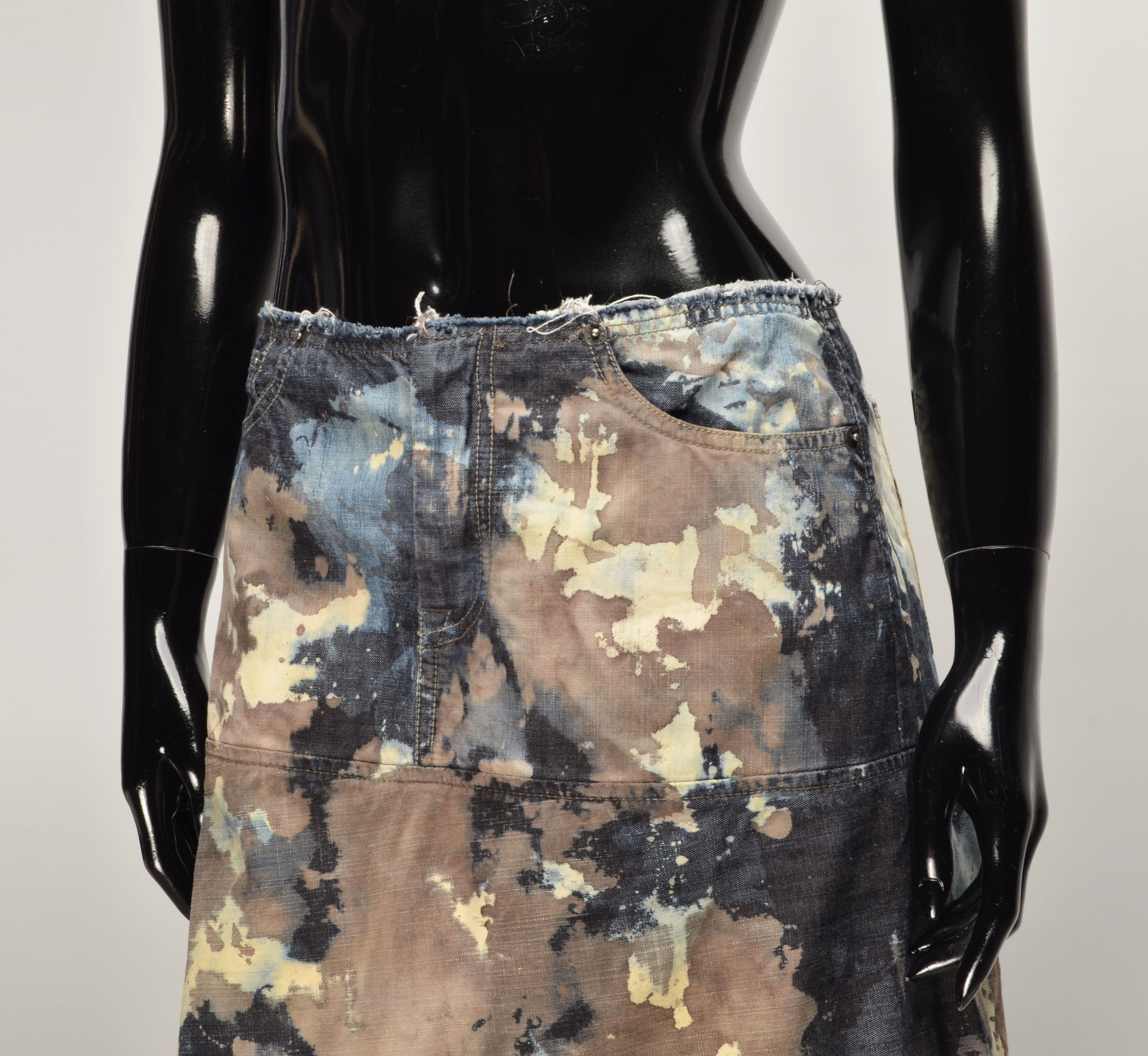 Diesel Vintage Diesel Red Tab Y2K Grunge Tie Dye Asymmetrical Skirt Size 30" / US 8 / IT 44 - 10 Thumbnail