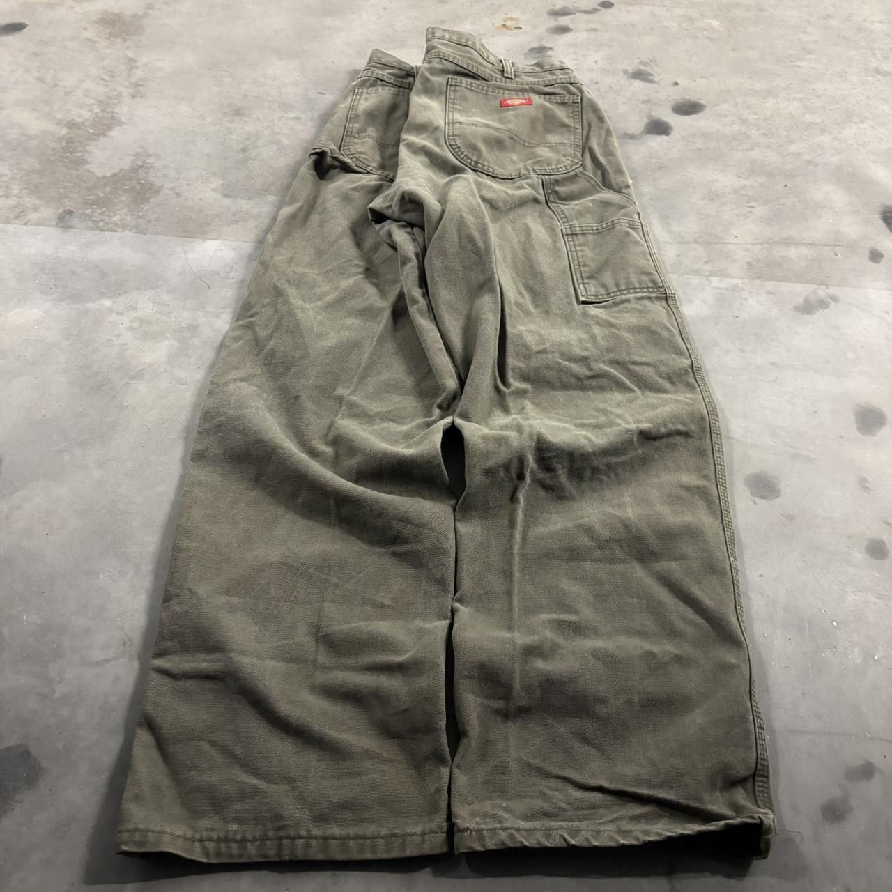 Dickies Crazy Vintage Y2K/2000s Khaki Green Dickies Carpenter Workwear Pants! 36x32 Size US 36 / EU 52 - 4 Thumbnail