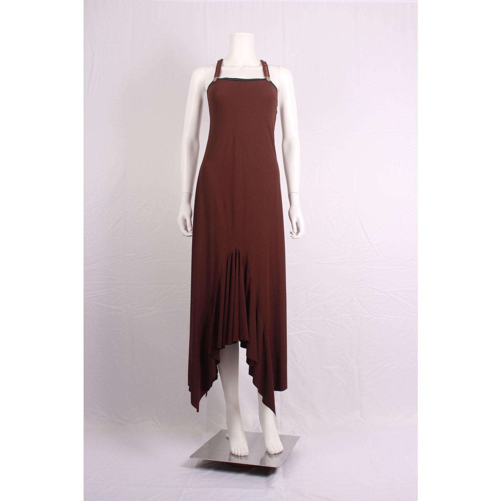 Marithe + Francois Girbaud Marithé François Girbaud Brown Asymmetric Vintage Dress Size M / US 6-8 / IT 42-44 - 2 Thumbnail