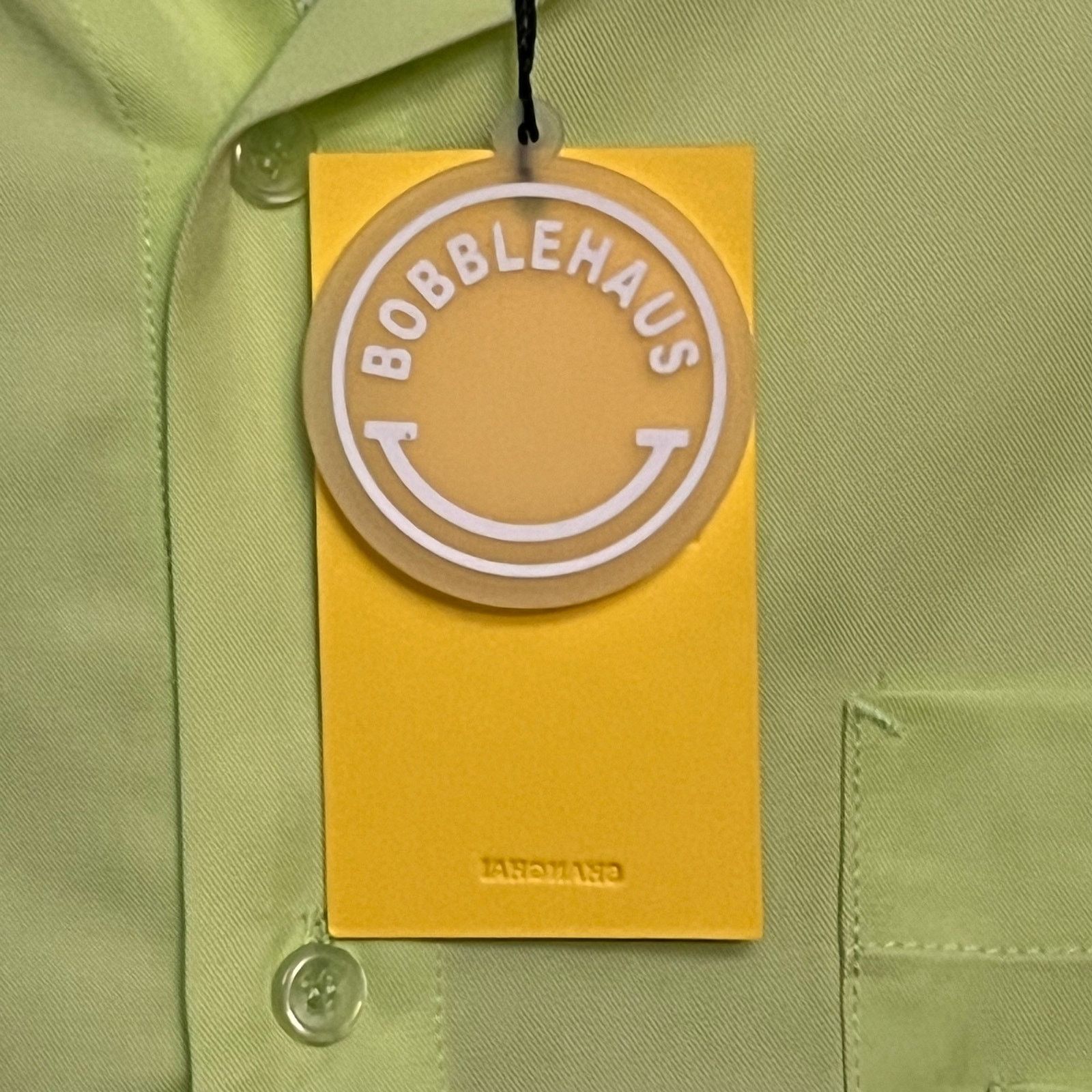 Other Bobblehaus Button Down Lime Green Utility Shirt -Size L, NWT Size US L / EU 52-54 / 3 - 4 Thumbnail