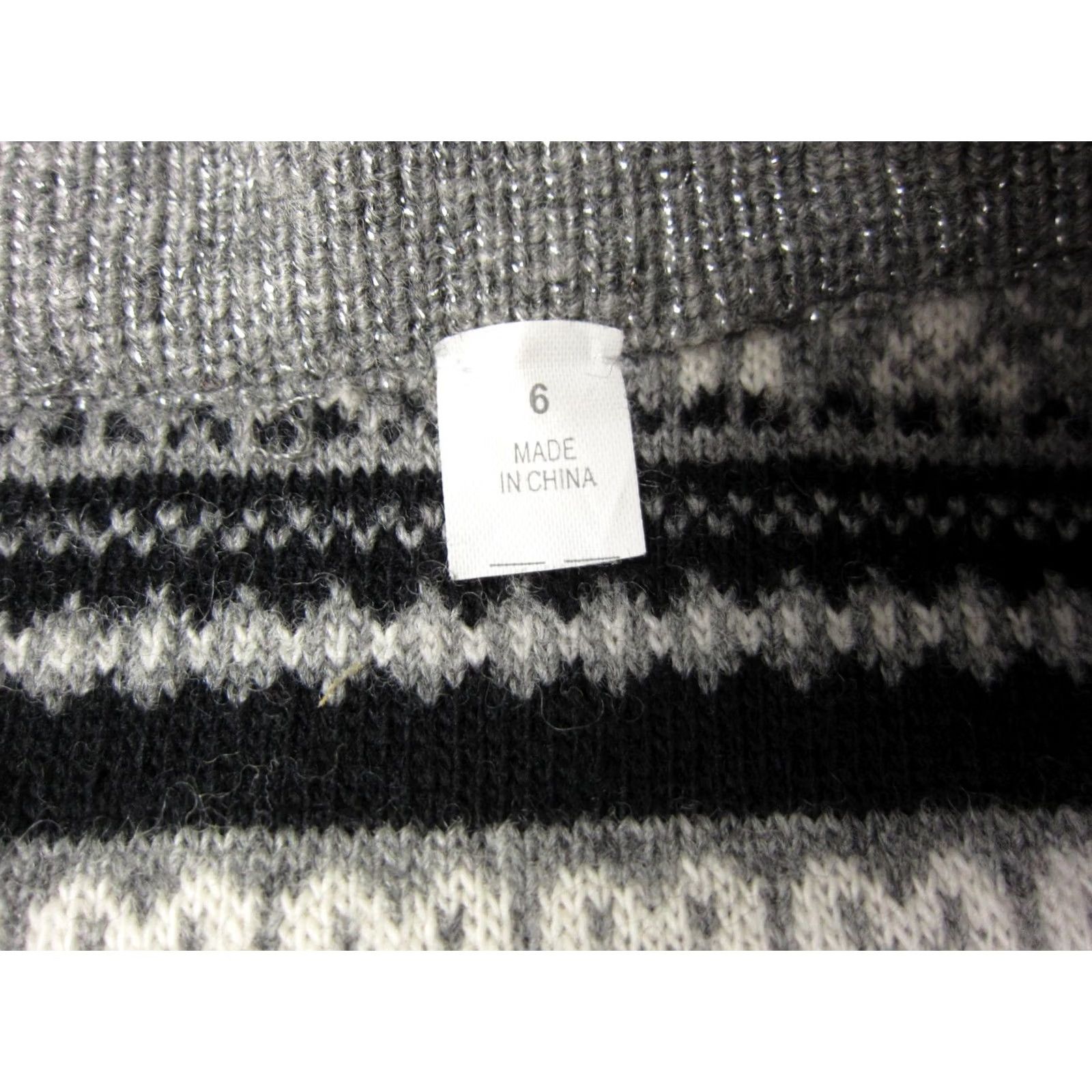 Vintage IISLI Blazer Womens Size 6 Gray White Wool Sweater Cardigan Jacket Casual 80s 90s Size M / US 6-8 / IT 42-44 - 7 Thumbnail