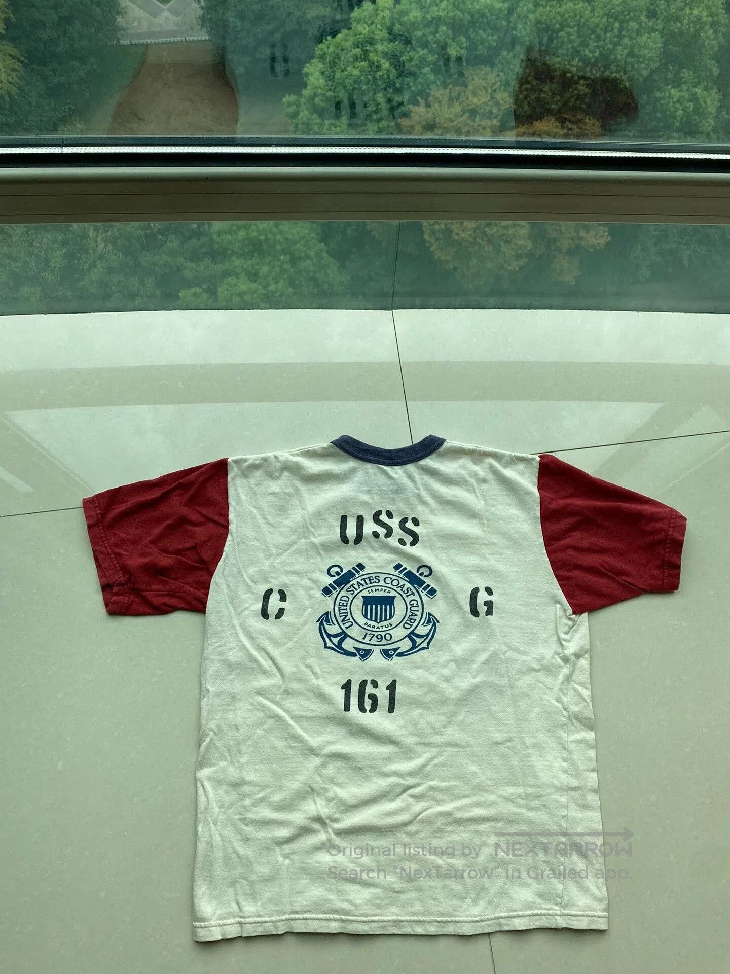 Freewheelers red and white coast guard short sleeve tee. Size US S / EU 44-46 / 1 - 2 Thumbnail