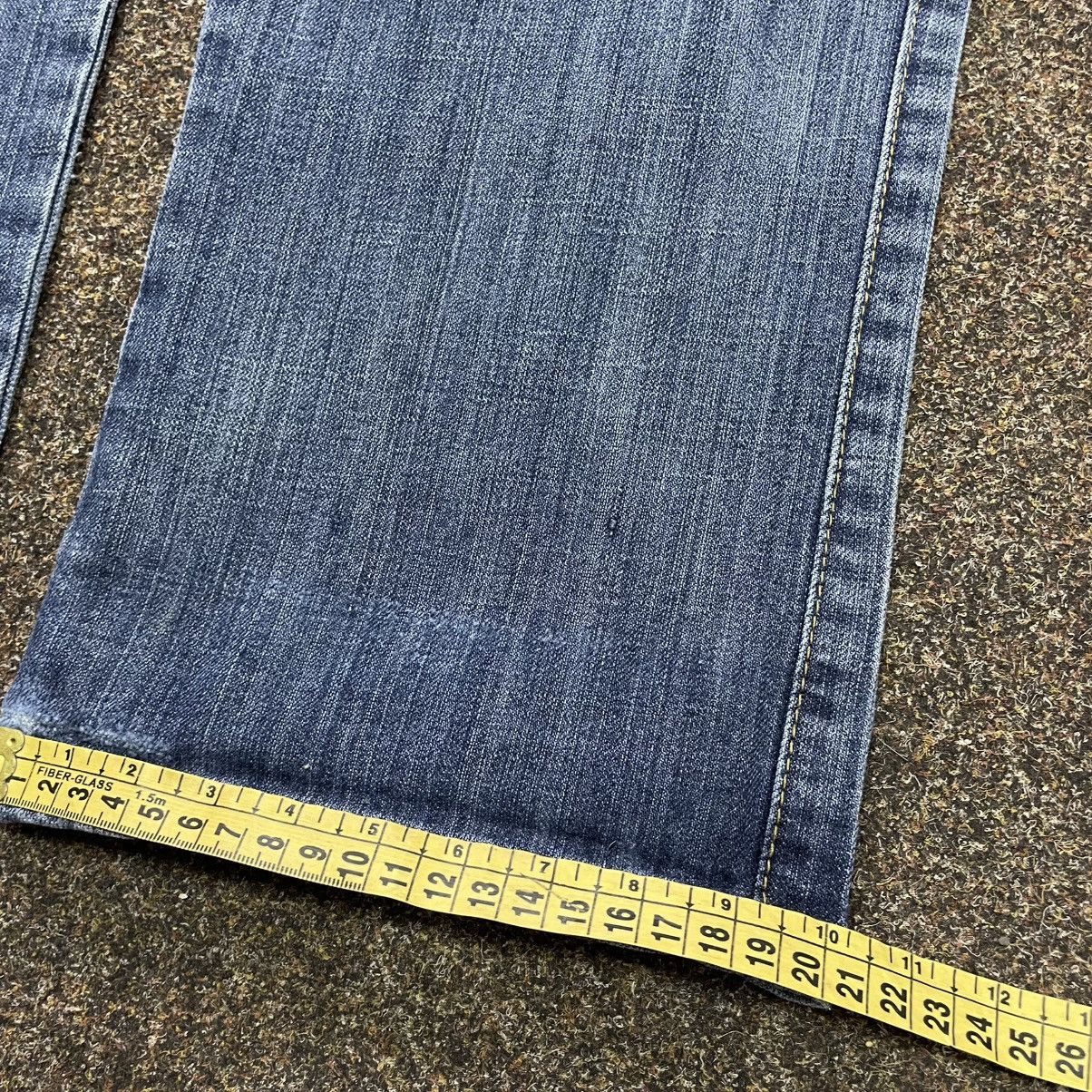 Vintage Vintage Y2K Baggy Flared Jeans 90s Grunge Distressed Logo Size 32" / US 10 / IT 46 - 8 Thumbnail