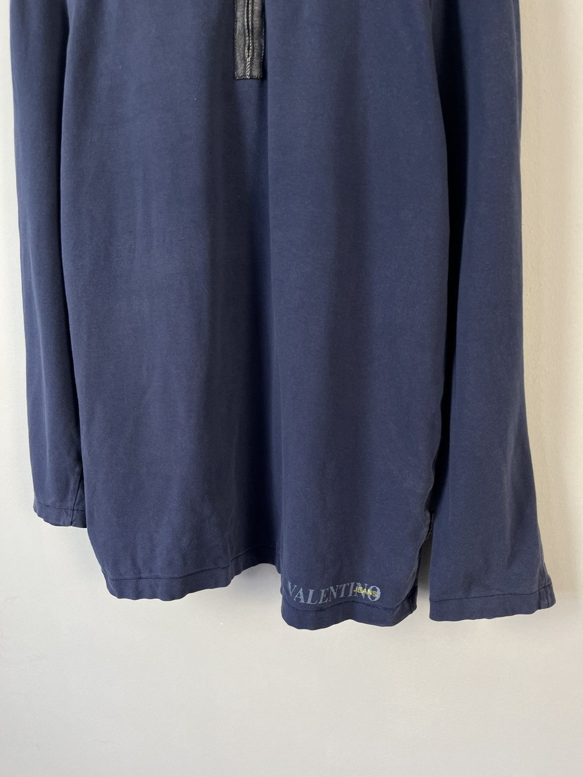 Valentino × Vintage Valentino Jeans Vintage Y2K Cotton 1/4 Zip Sweatshirt Italy Size US L / EU 52-54 / 3 - 4 Thumbnail
