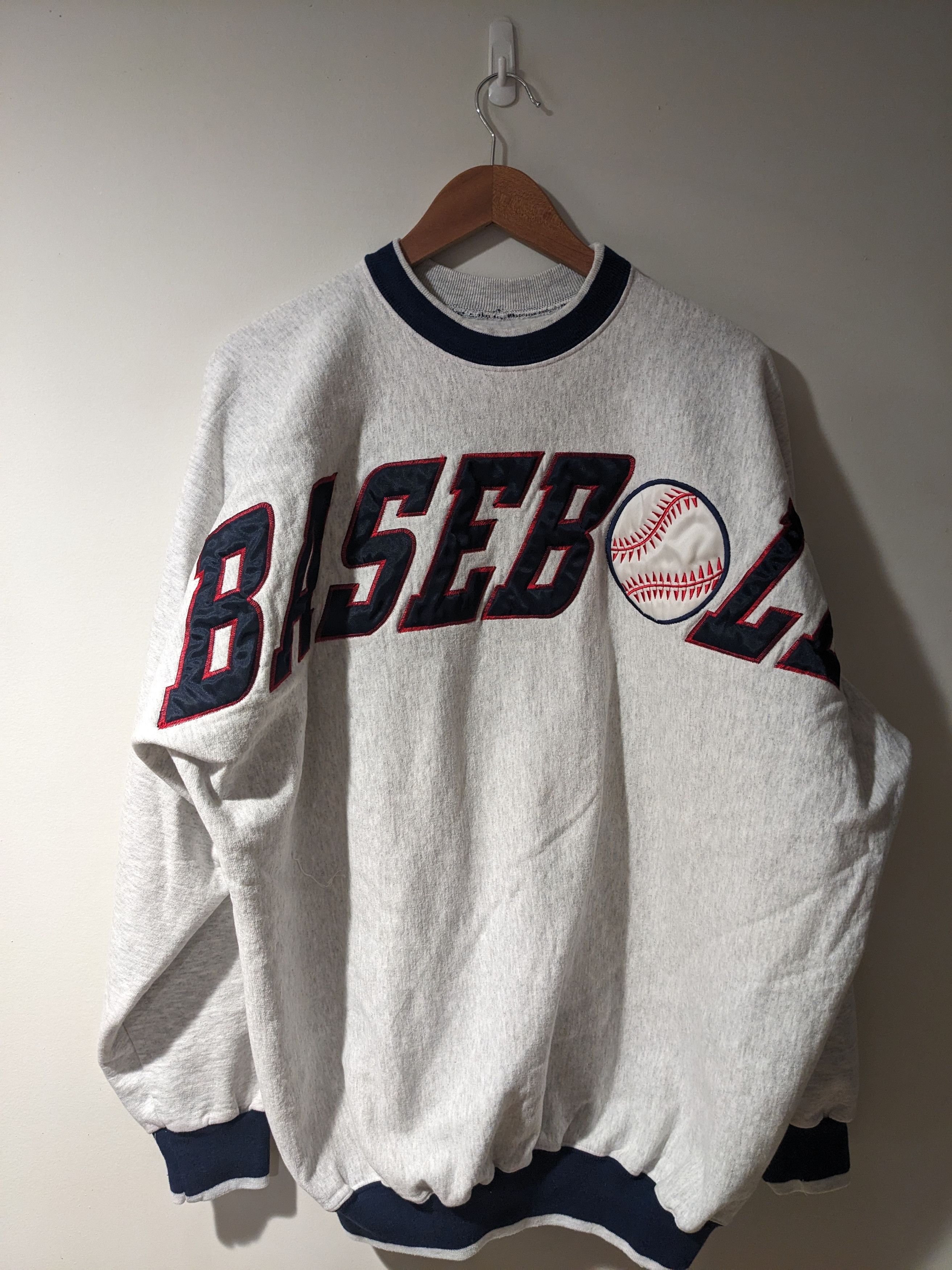 Vintage Vintage 90s Baseball Big Spell Out Logo Sports Sweatshirt Size US XXL / EU 58 / 5 - 1 Thumbnail