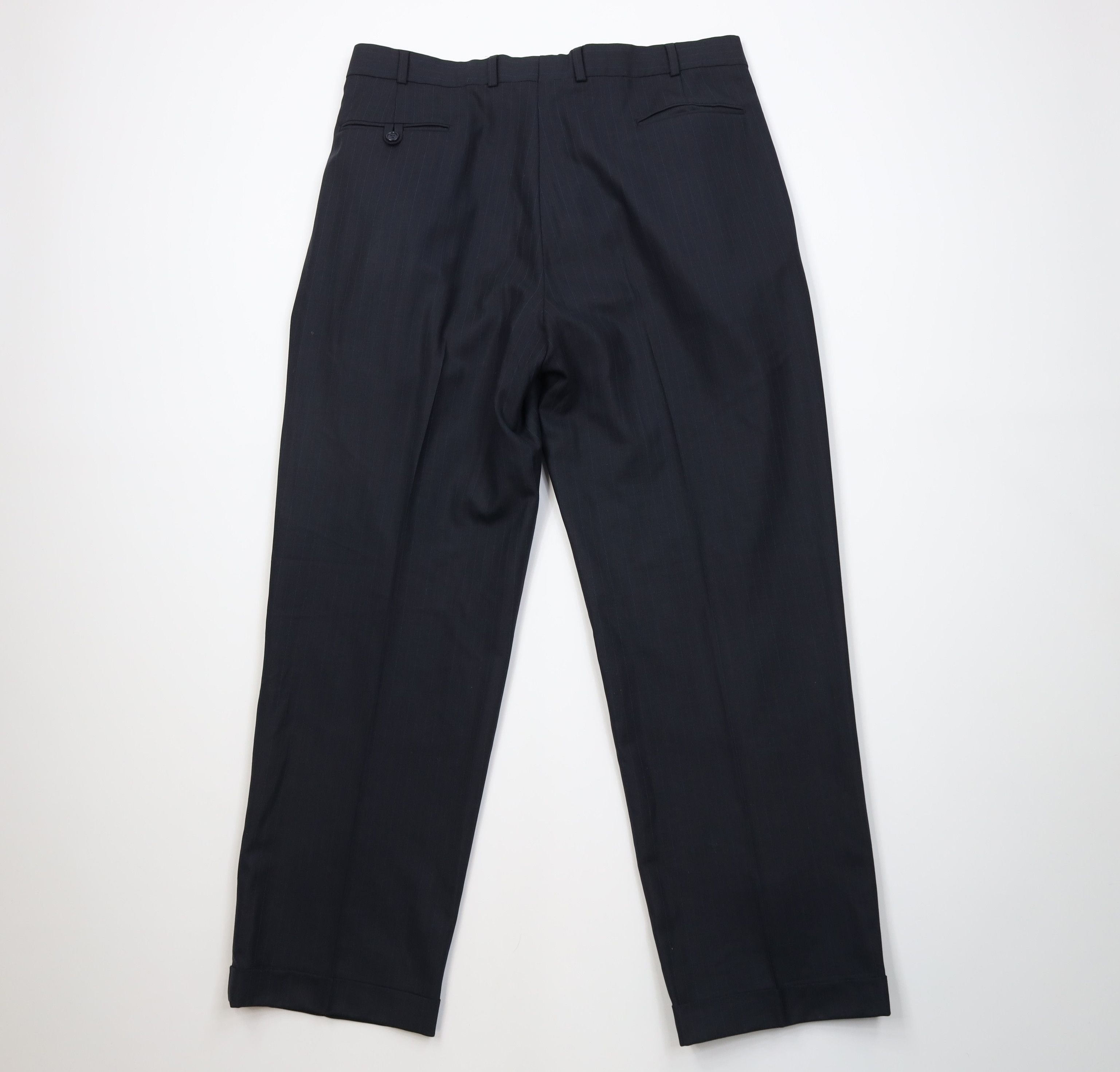 Vintage Vintage 90s Streetwear Pinstriped Wide Leg Chino Pants Size US 36 / EU 52 - 10 Thumbnail
