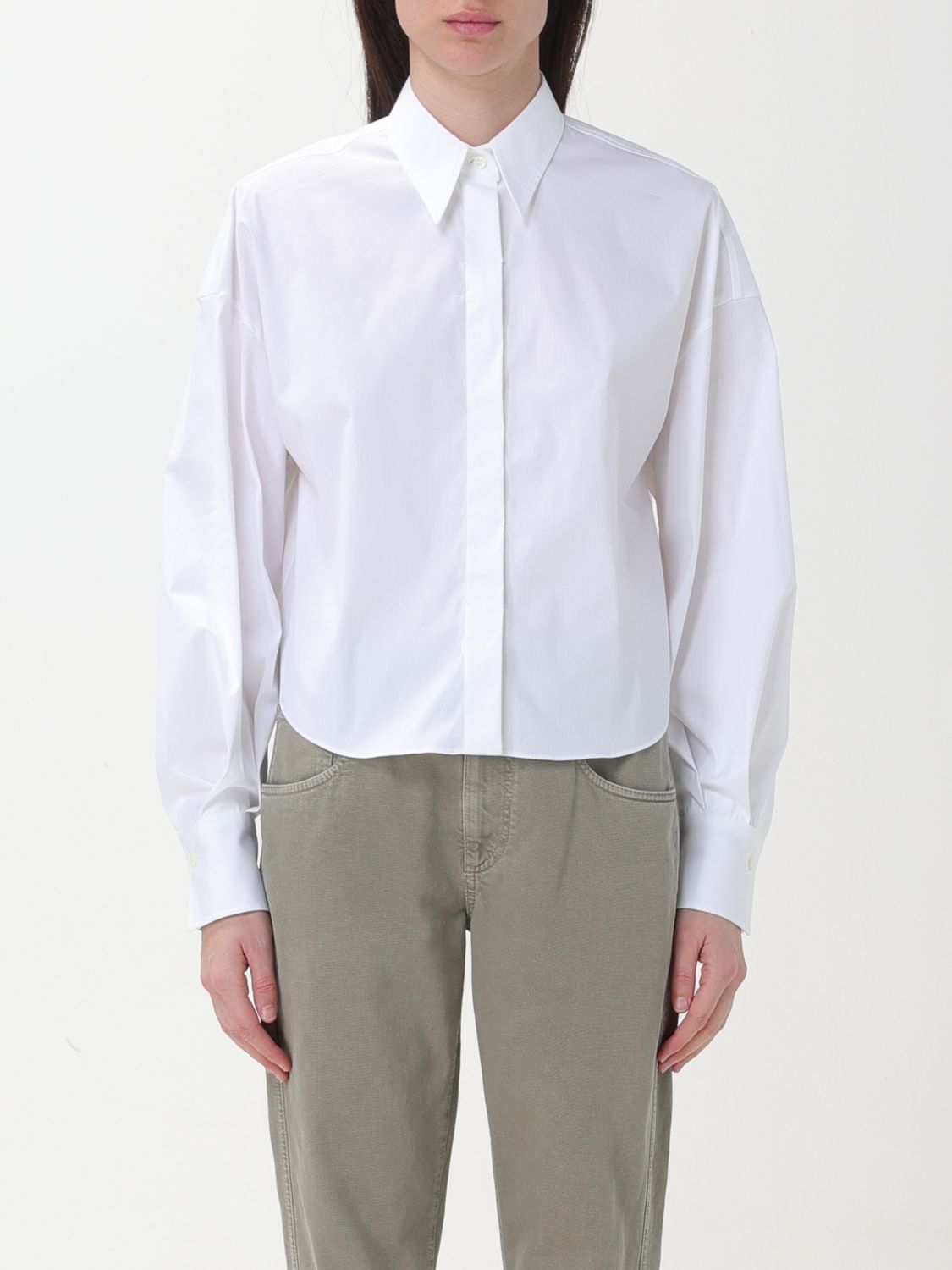 image of Brunello Cucinelli Shirt Woman White, Women's (Size Large)