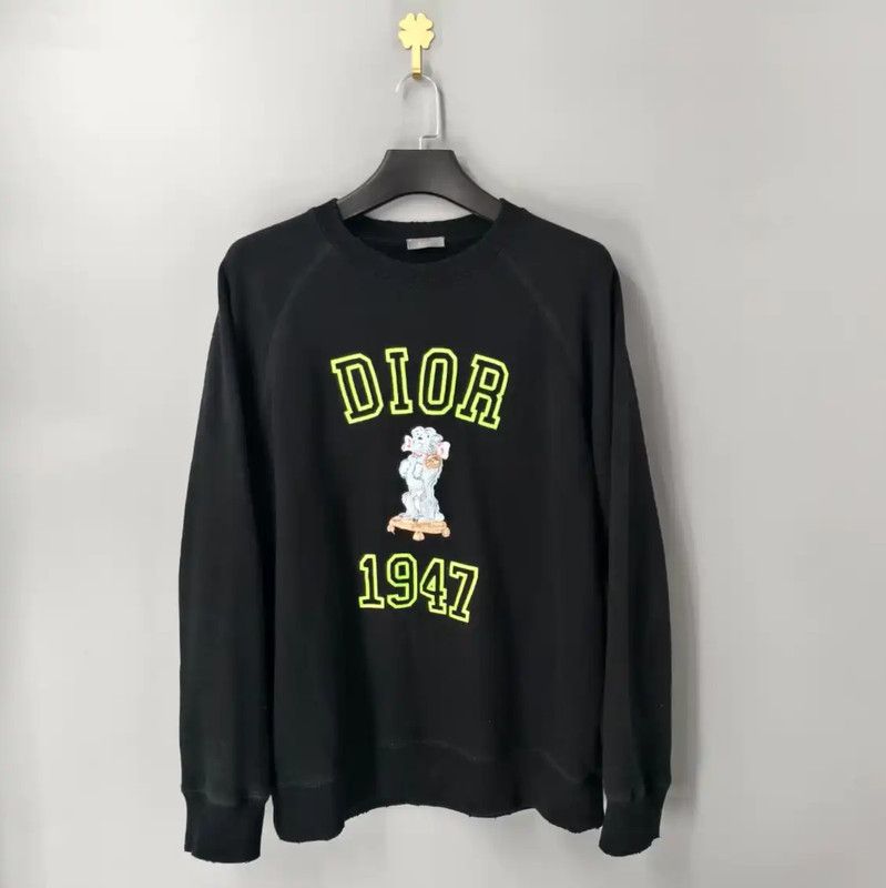Dior Dior Black Cotton Men's Sweatshirt 0089 Size US L / EU 52-54 / 3 - 1 Thumbnail