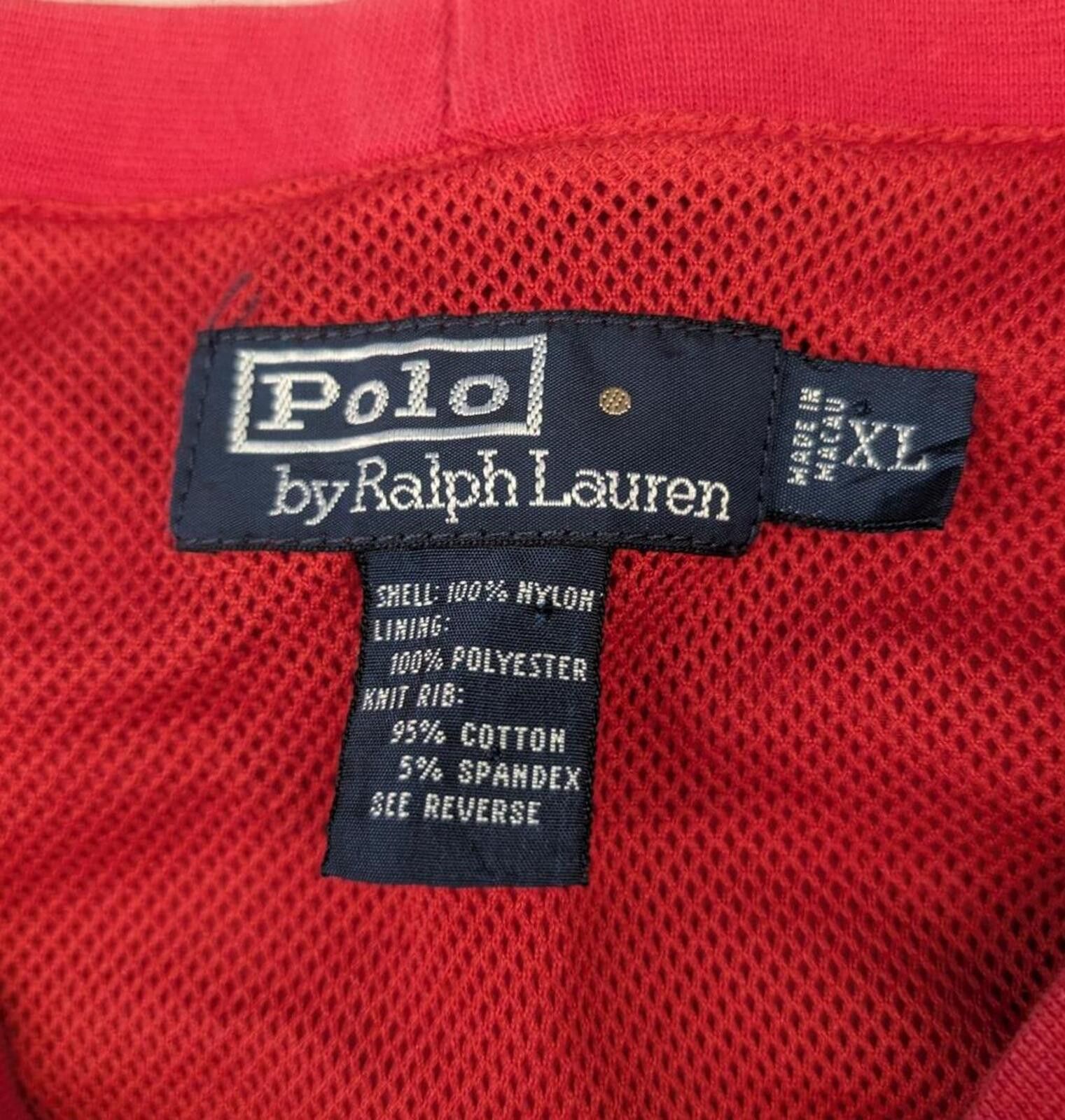 Polo Ralph Lauren Vintage 90s Polo Ralph Lauren Golf Red Windbreaker Jacket Size US XL / EU 56 / 4 - 5 Thumbnail
