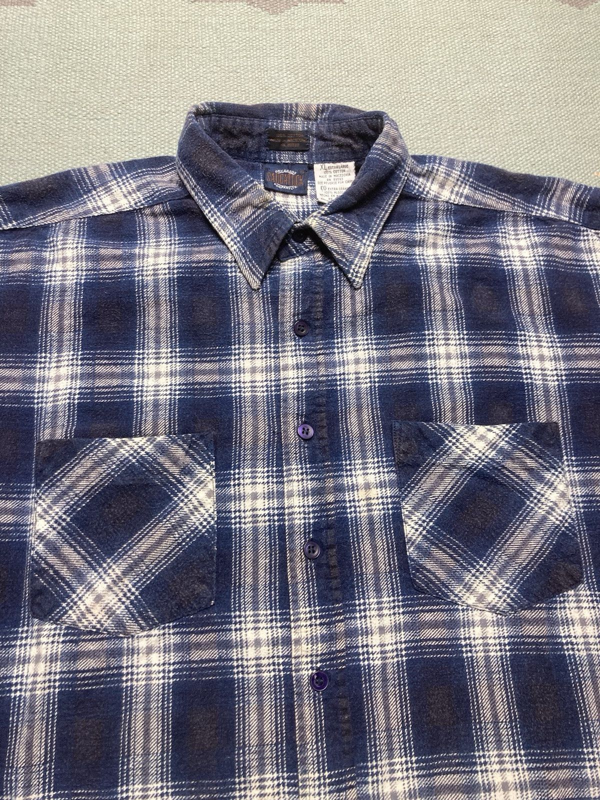 Vintage Vintage 90s flannel shirt brushed cotton soft plaid men’s XL Size US XL / EU 56 / 4 - 2 Thumbnail