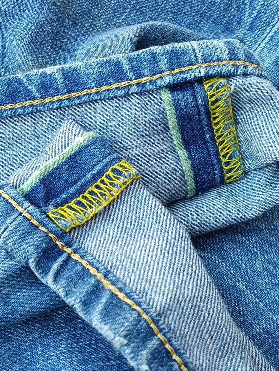 Edwin Edwin Blue Trip Distressed Denim Green half Selvedge Size US 31 - 11 Thumbnail
