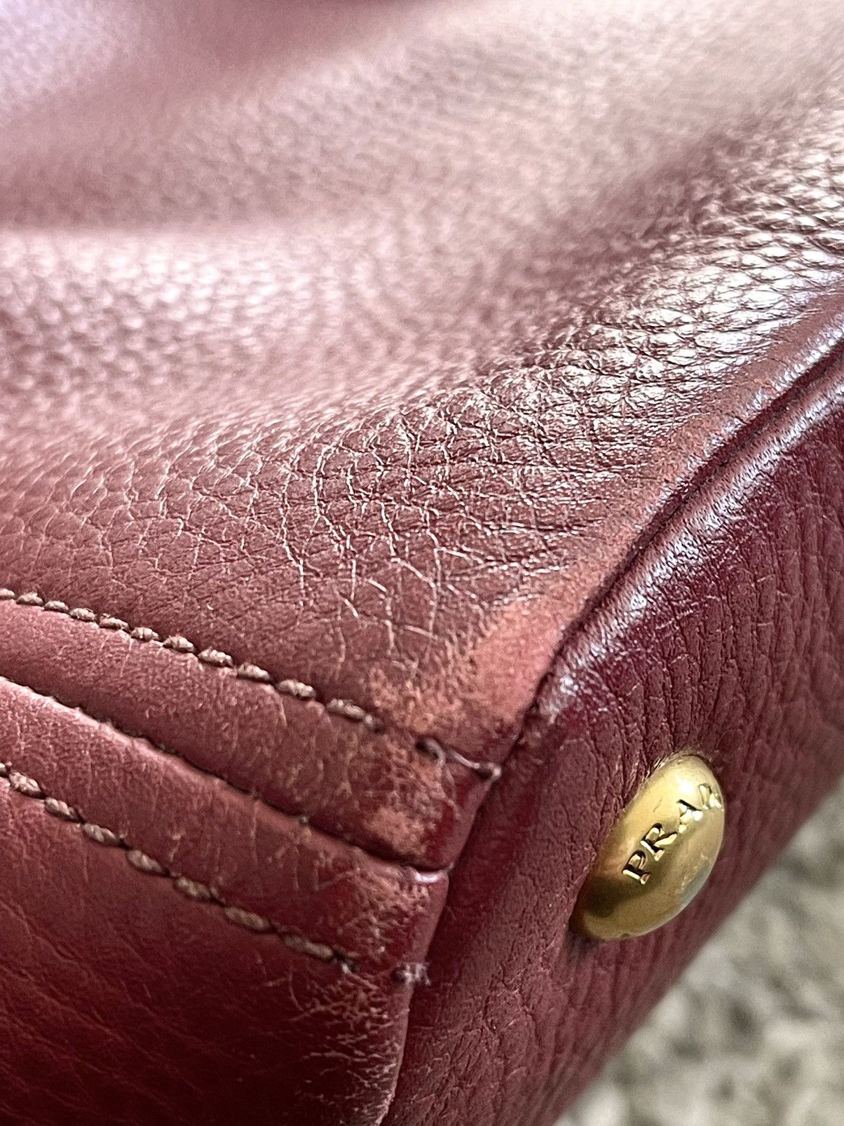 Prada Prada Tasche – Vitello Daino – Rot/Bordeaux Size ONE SIZE - 8 Thumbnail