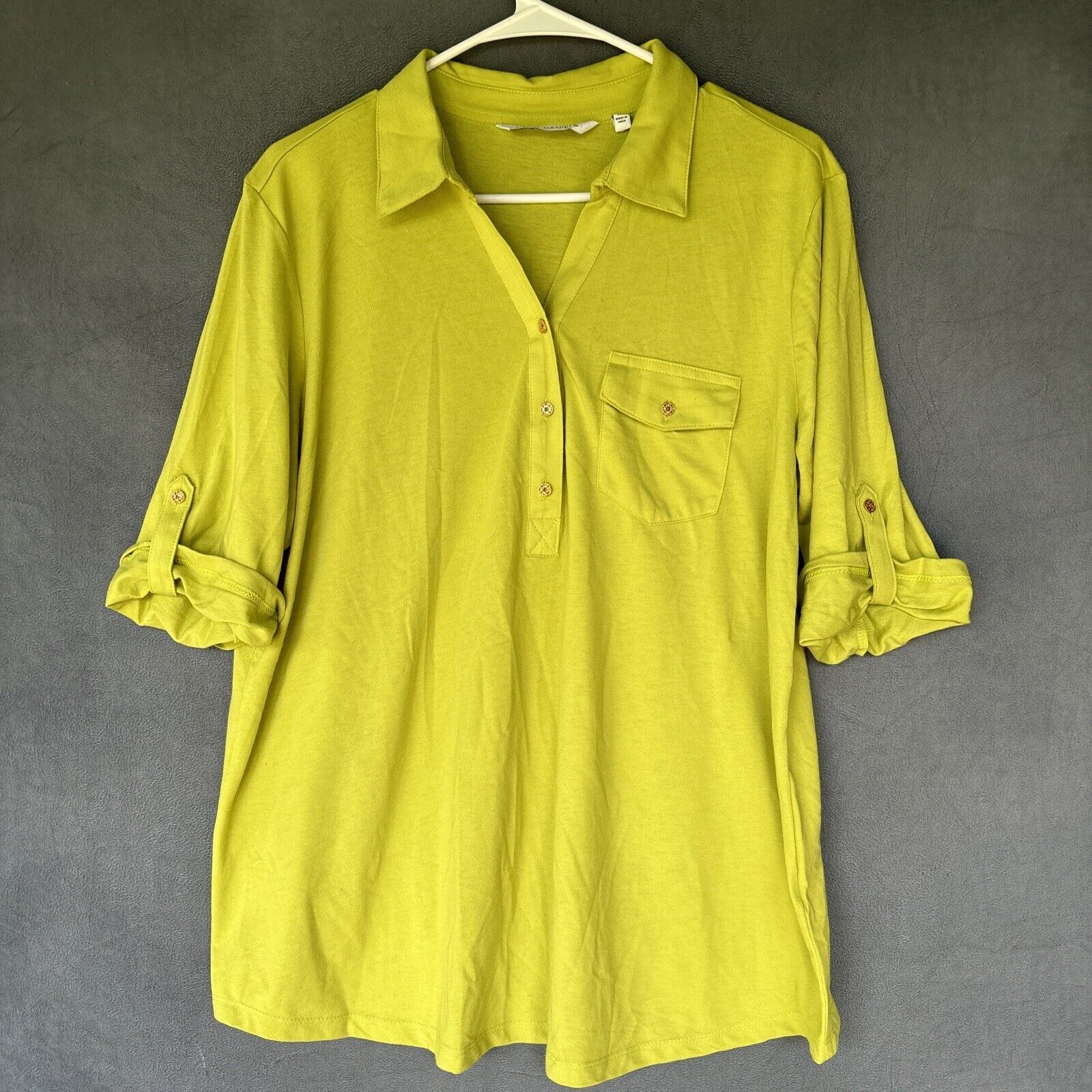 Other Emily Daniels Shirt Blouse Women’s XL Green Business Stretch Size XL / US 12-14 / IT 48-50 - 1 Thumbnail