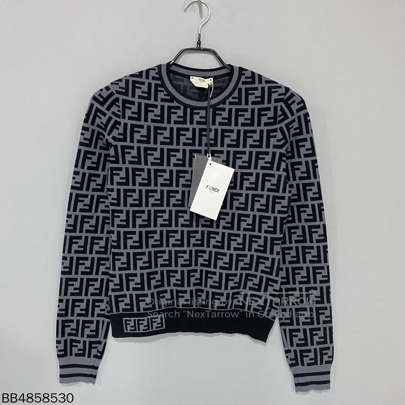 Fendi Fendi Monogram All-over Print Knit Long Sleeve Size XS / US 0-2 / IT 36-38 - 1 Thumbnail