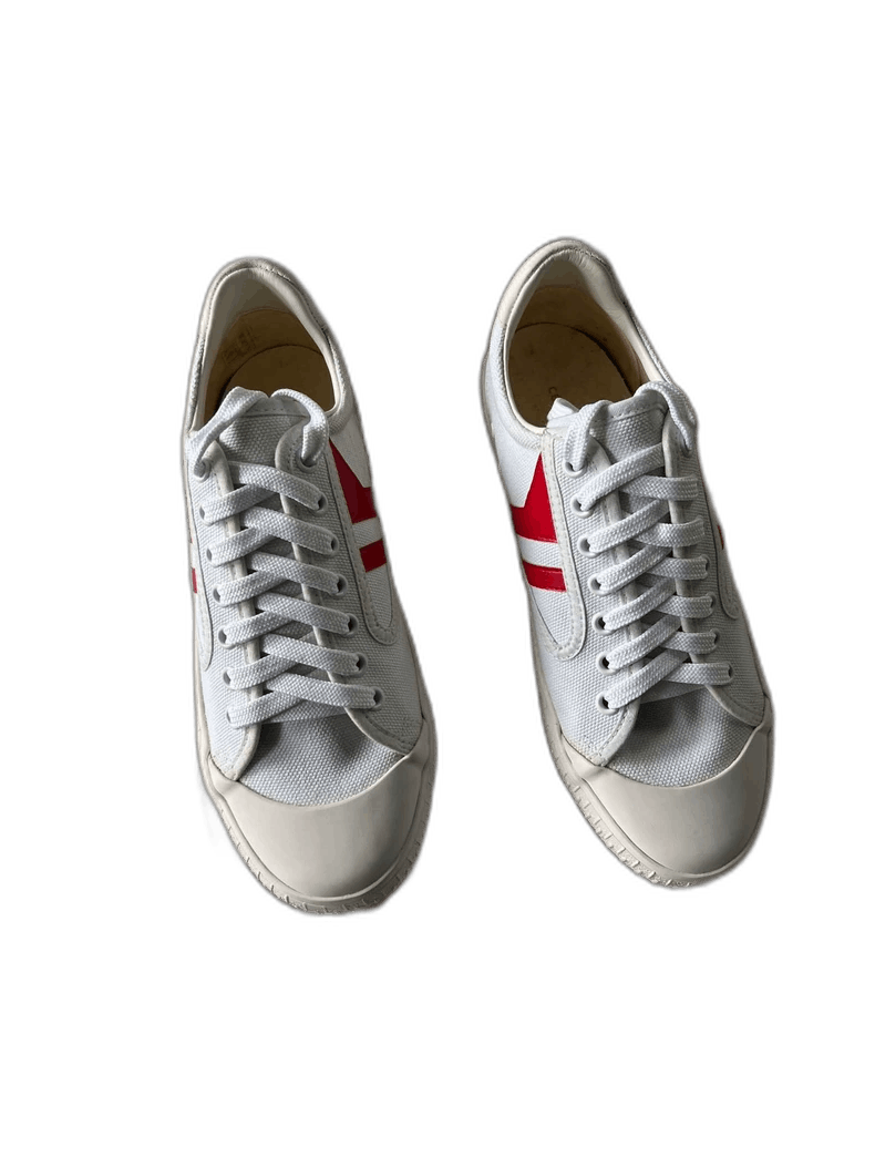 Celine Celine Canvas Sneakers with Red Stripes Size US 6 / IT 36 - 1 Thumbnail
