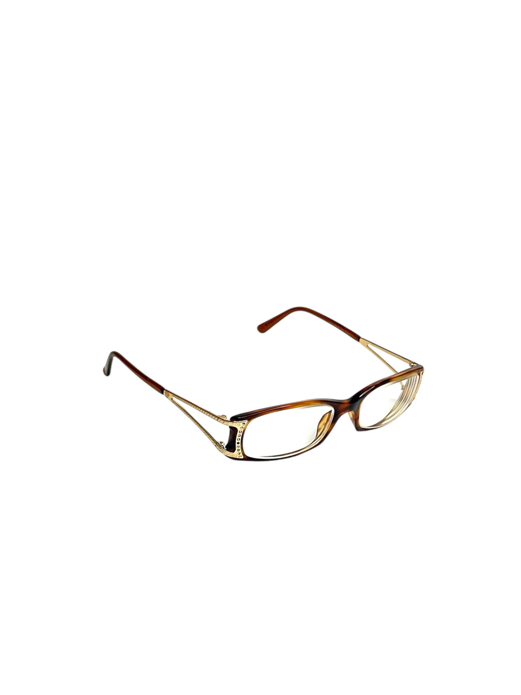 Versace Versace Gold Barocco Ornament Slim Glasses Size ONE SIZE - 4 Thumbnail