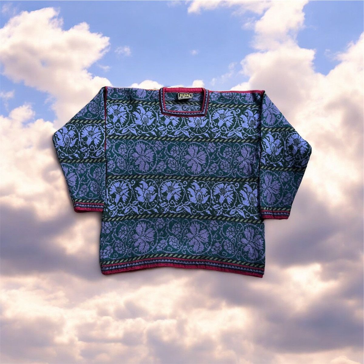 Vintage Oleana wool sweater Size US XL / EU 56 / 4 - 2 Thumbnail