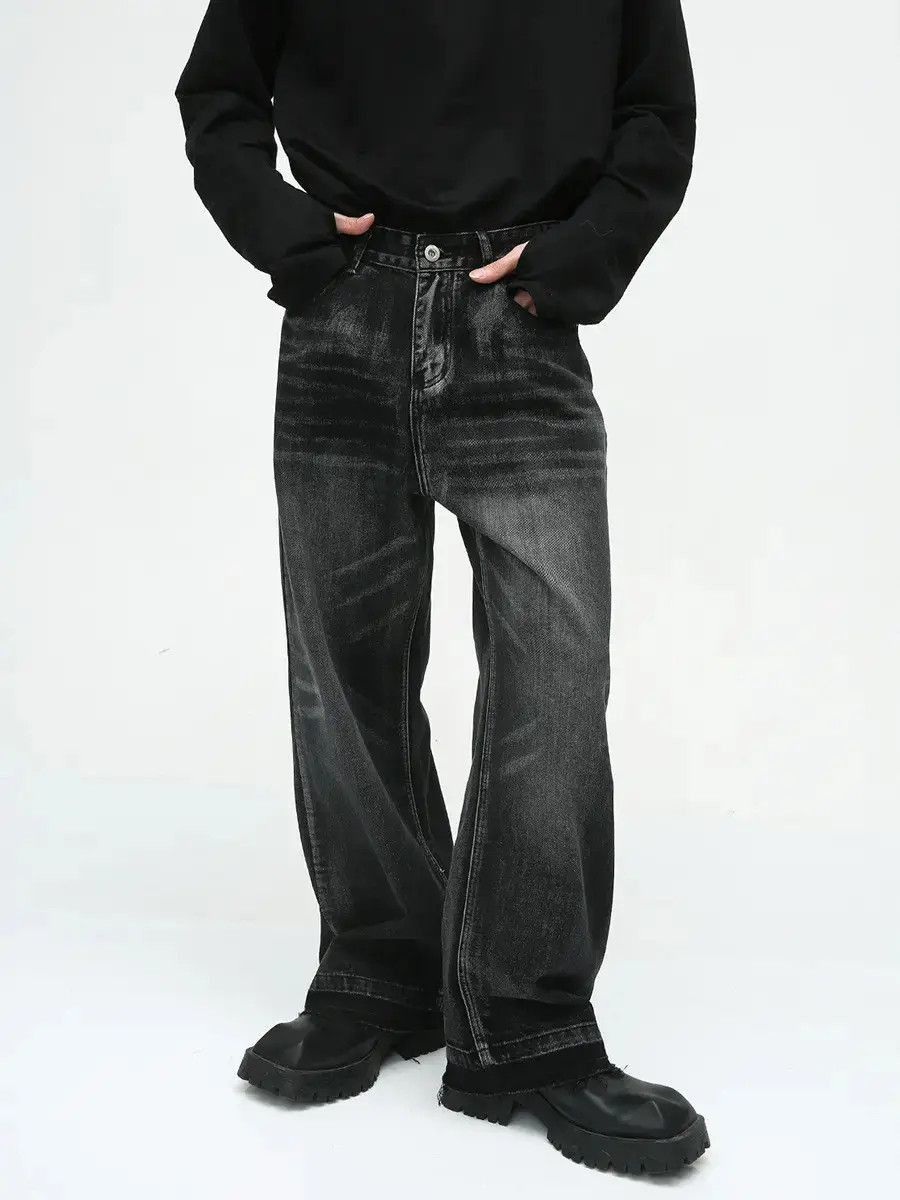 Japanese Brand Retro loose straight leg casual jeans Size US 32 / EU 48 - 3 Thumbnail