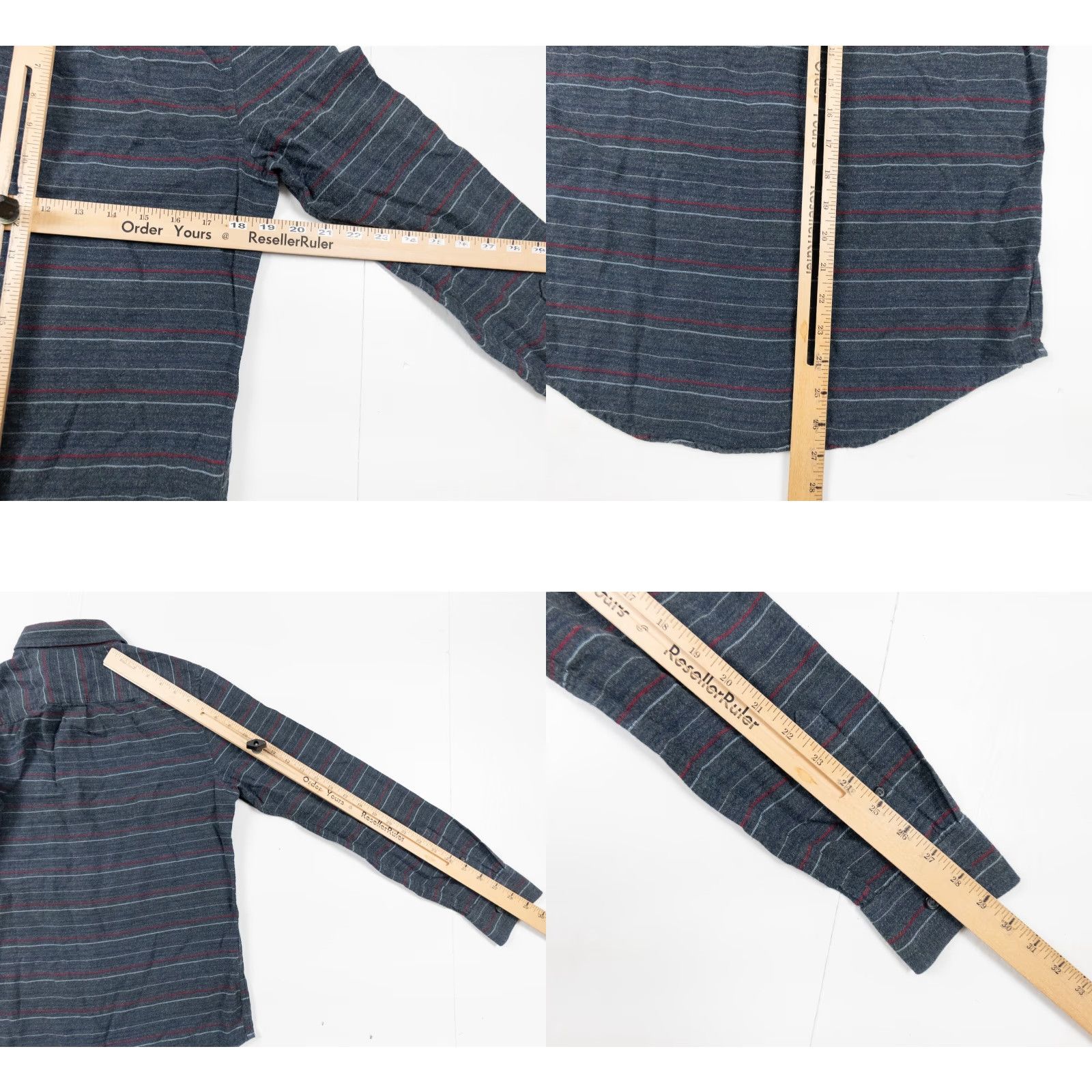 Original Penguin VINTAGE Penguin Men’s Button-Up Shirt Long Sleeve Striped Cotton Casual Business Slim Fit Adult Small Gray Size US S / EU 44-46 / 1 - 8 Thumbnail