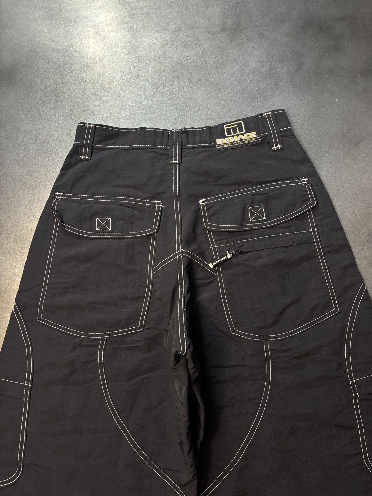 Menace × Vintage Vintage Menace Jeans Shorts 90s Nylon Raver Contrast Stitch Size US 28 / EU 44 - 25 Thumbnail