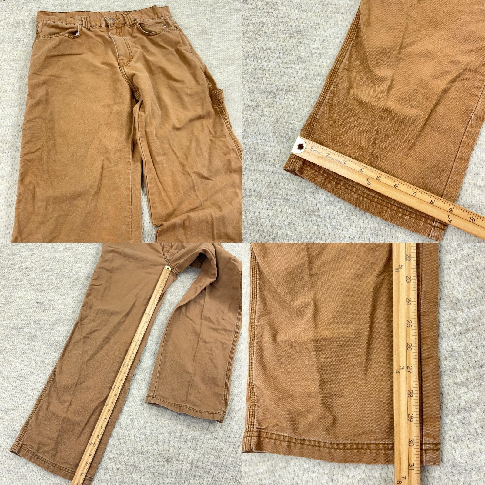 Harley Davidson VINTAGE Harley-Davidson Carpenter Pants Men 32x32 Brown Canvas Workwear Casual 90s/2000s Mens Brown 32x32 Carpent er Pants Size US 32 / EU 48 - 8 Thumbnail