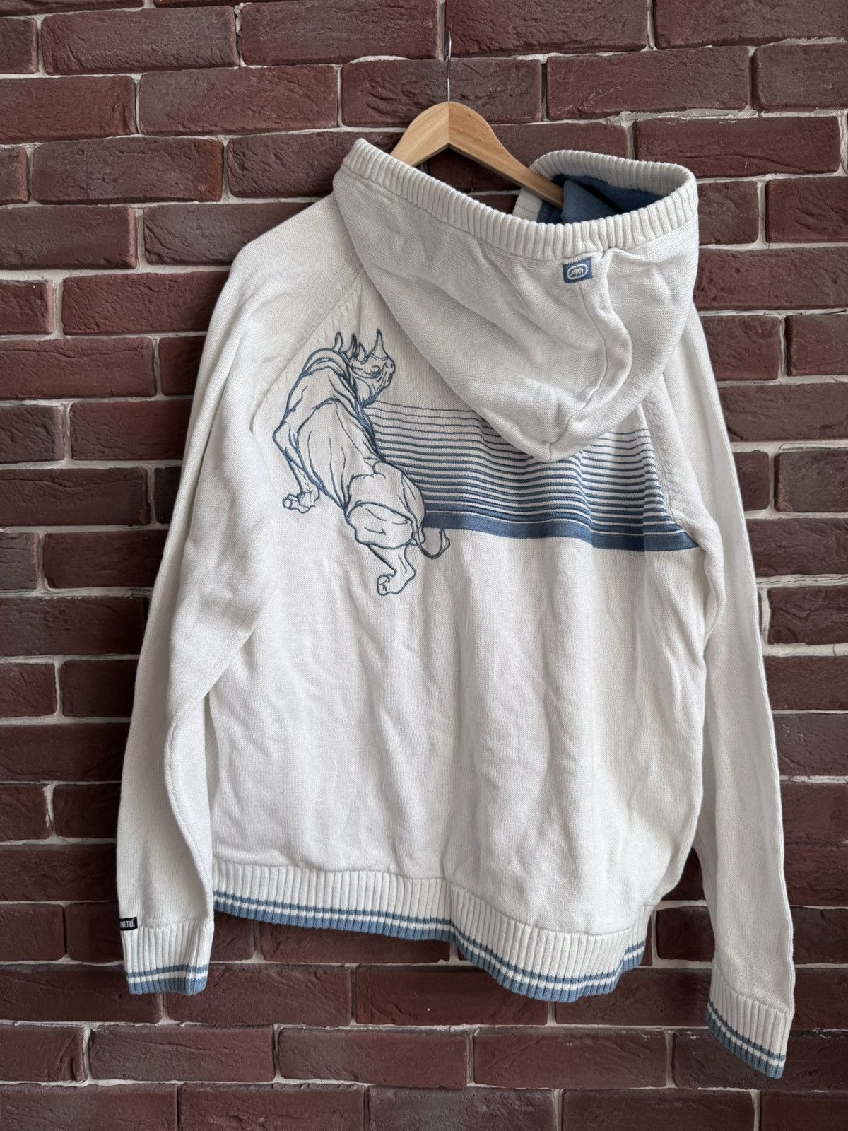 Ecko Unltd. Vintage Y2K Ecko Unltd Rhino Logo Hoodie XL White Size US XL / EU 56 / 4 - 2 Thumbnail