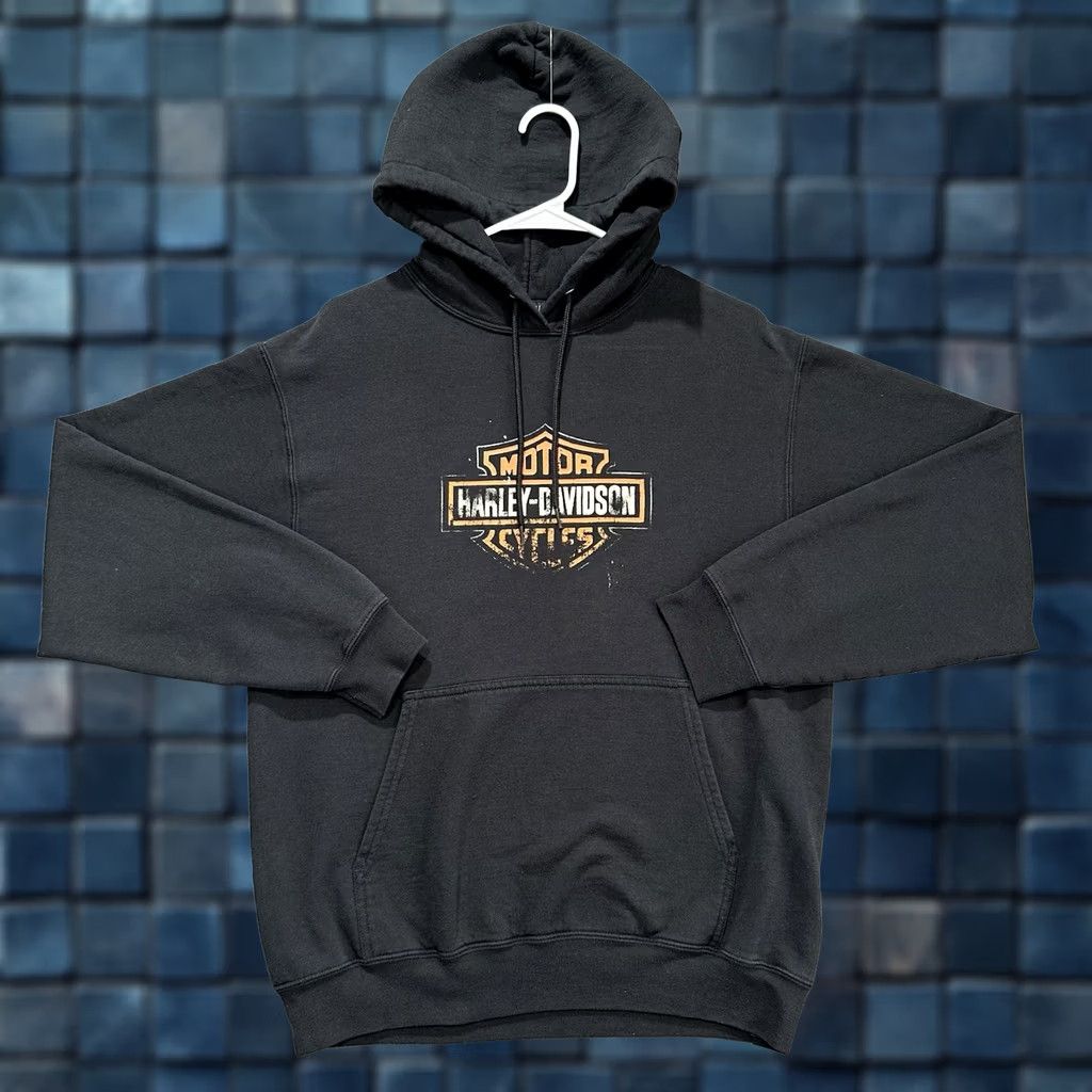 Harley Davidson Harley-Davidson Hoodie Mens M Black Hooded Graphic Print Pullover Casual Sweatshirt Size US M / EU 48-50 / 2 - 1 Thumbnail