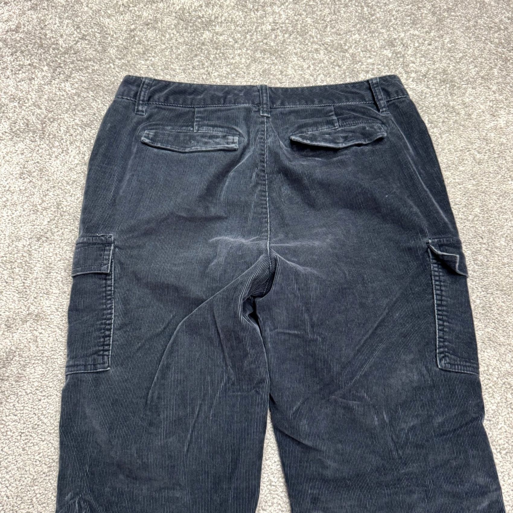 Vintage L.L. Bean Classic Fit Corduroy Cargo Pants Womens 12R Dark Blue Casual Outdoor Pants Size 34" / US 12 / IT 48 - 4 Thumbnail