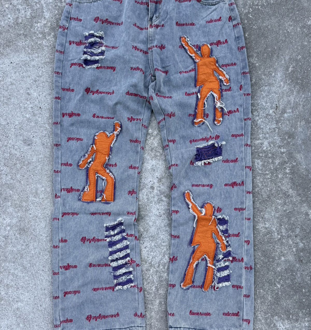 Vintage Vintage Y2K avantgarde streetwear affliction track jeans Size US 34 / EU 50 - 17 Thumbnail
