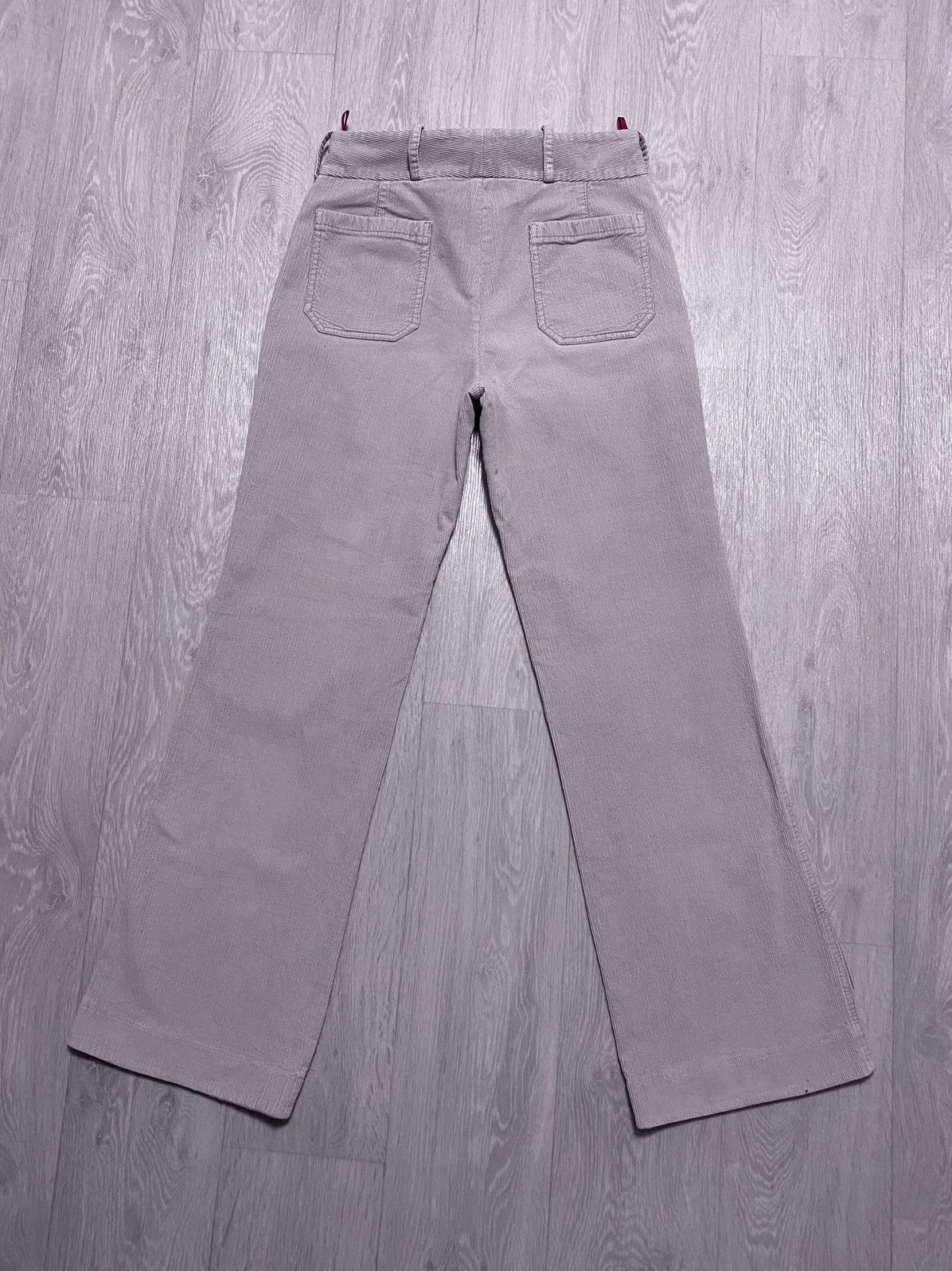 Prada Prada Linea Rossa Red Tab Beige Flared Corduroy Pant Trouser Size US 30 / EU 46 - 2 Thumbnail