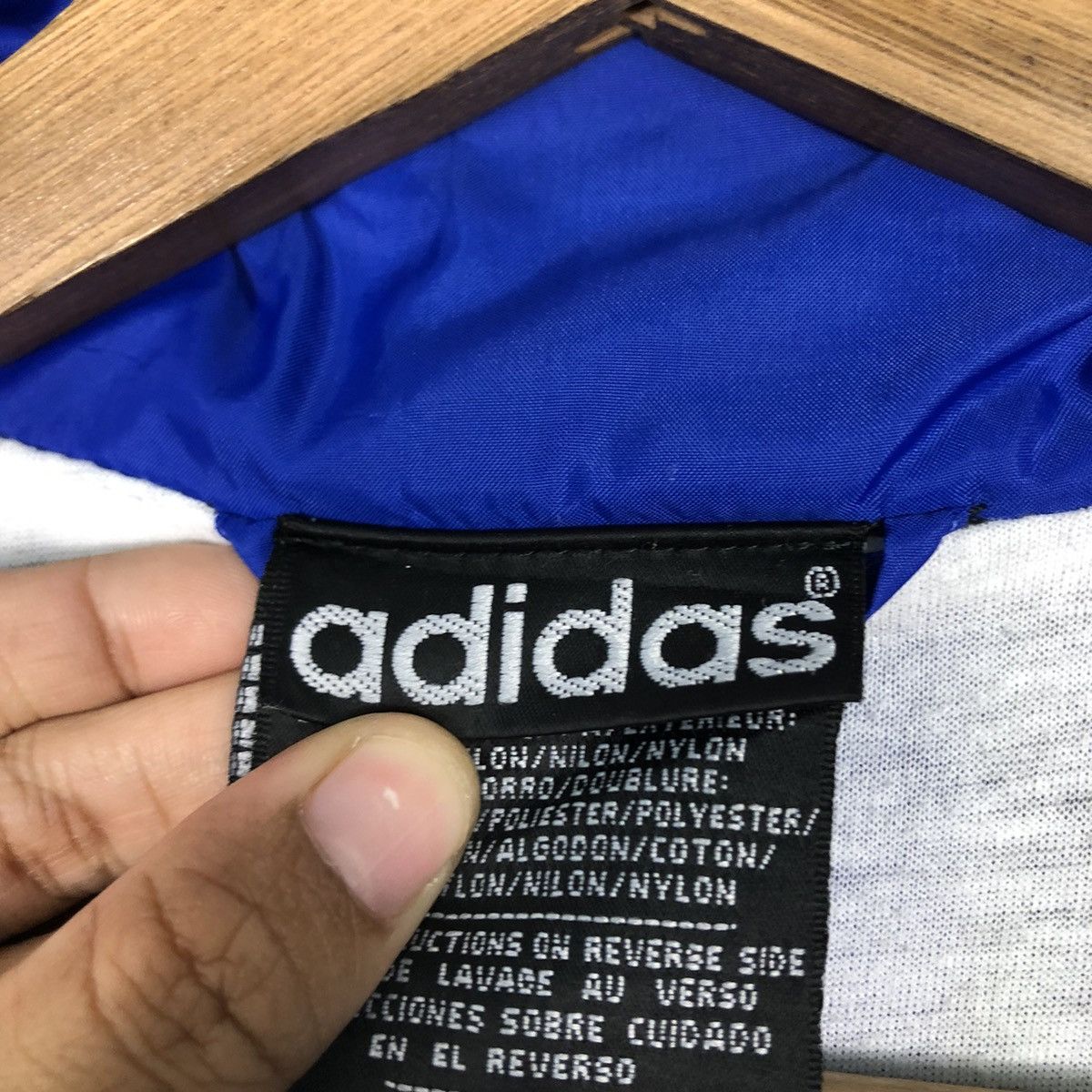 Adidas × Vintage 📌Vintage Zipper Jacket Adidas Striped Blanket Size US L / EU 52-54 / 3 - 20 Thumbnail