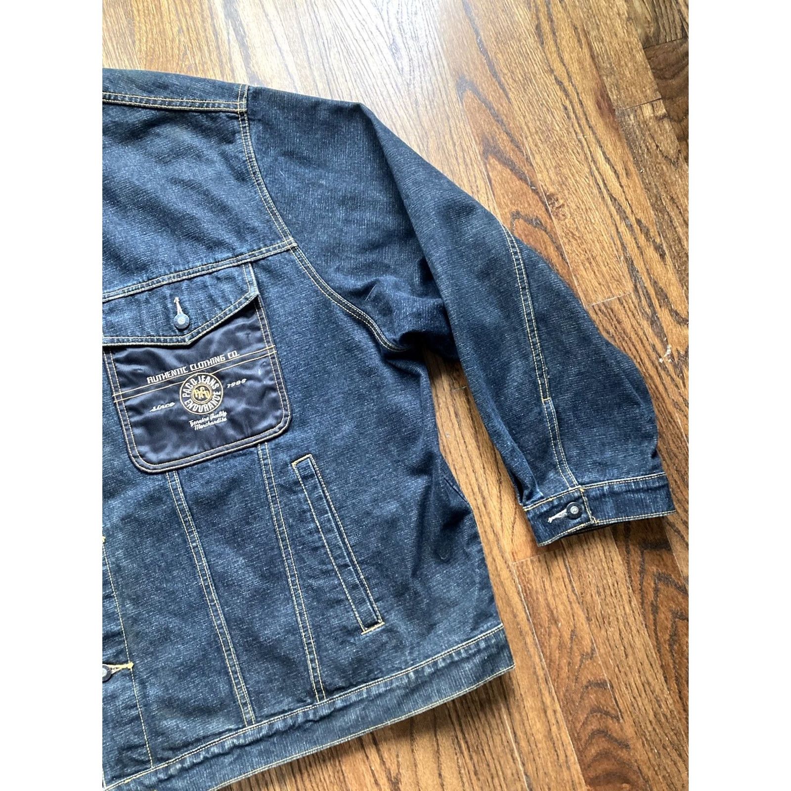 Vintage VINTAGE Paco Denim Jacket Mens 5XL Blue Jeans Trucker Streetwear Jacket Size US 39 - 3 Thumbnail