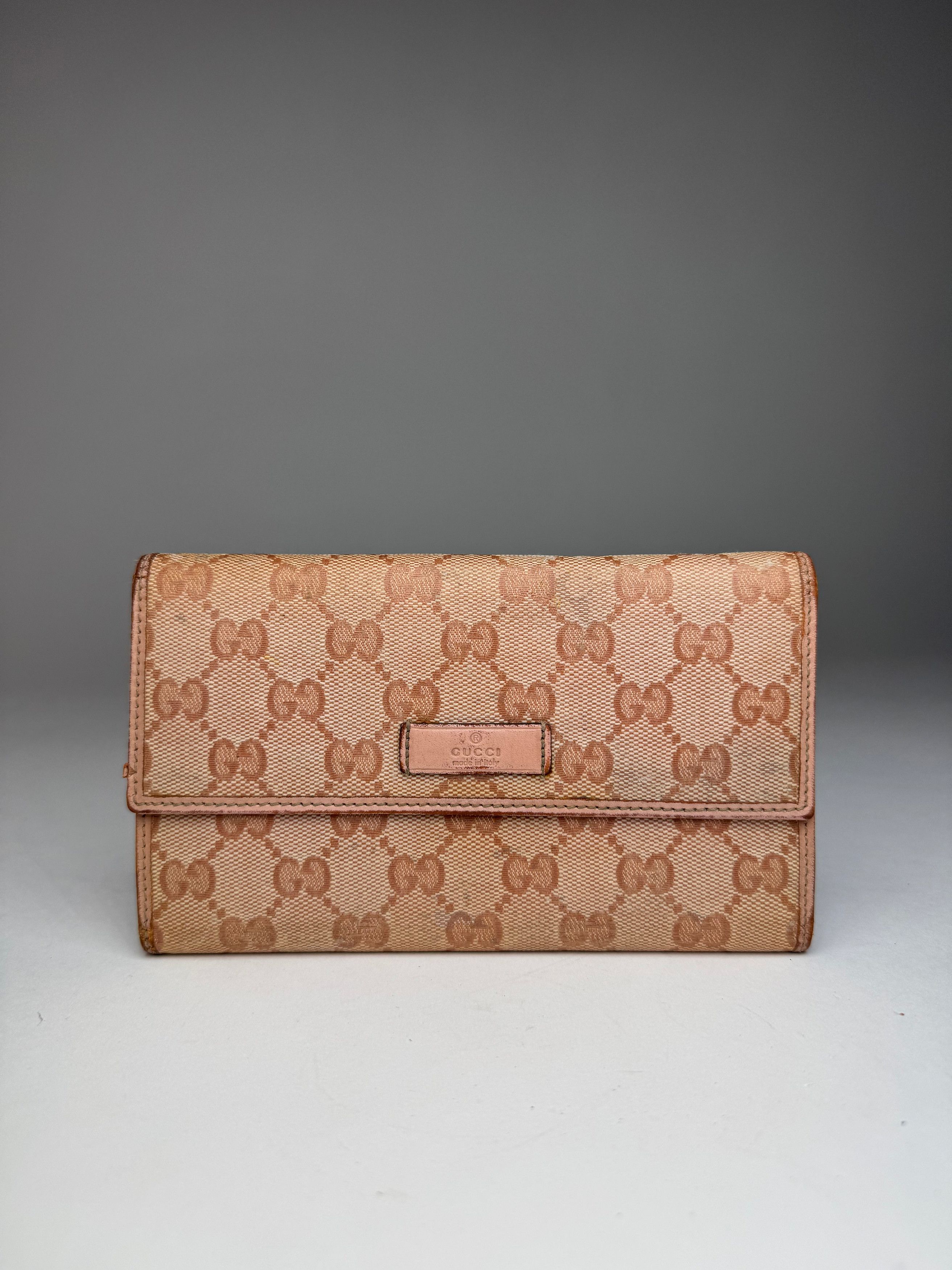 Gucci Vintage Monogram Wallet beige pink Size ONE SIZE - 1 Thumbnail