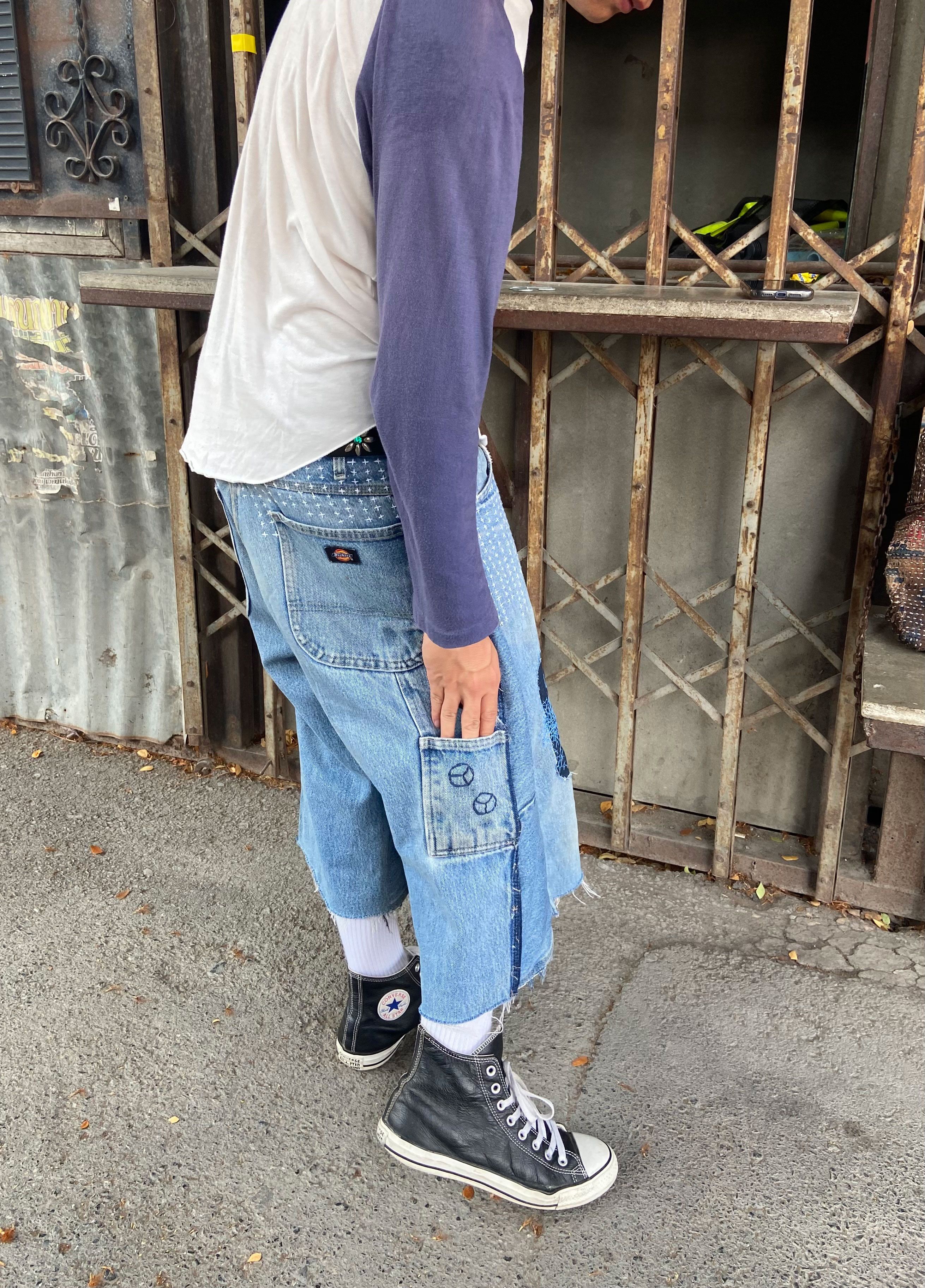 Japanese Brand Vintage Boro Patchwork DICKIES Carpenter Size US 36 / EU 52 - 10 Thumbnail
