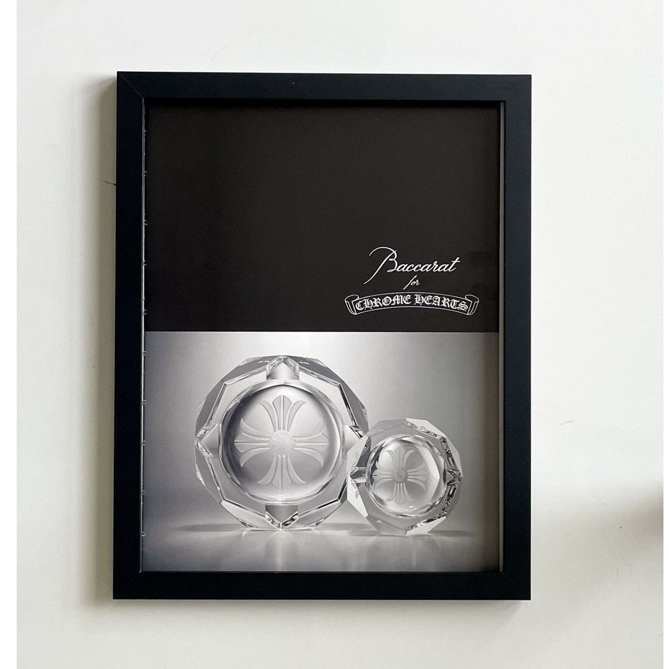 Chrome Hearts × Vintage Chrome Hearts Baccarat glass cup photo Poster framed 9x11 Size ONE SIZE - 1 Thumbnail