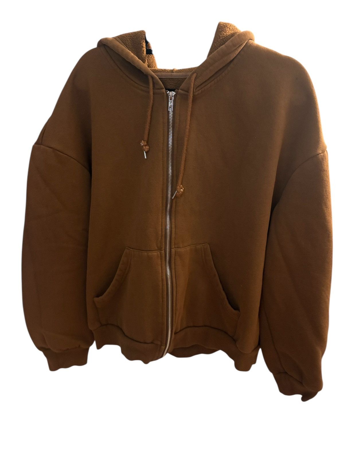 Other Brown zip up hoodie with fleece lining Size M / US 6-8 / IT 42-44 - 1 Thumbnail